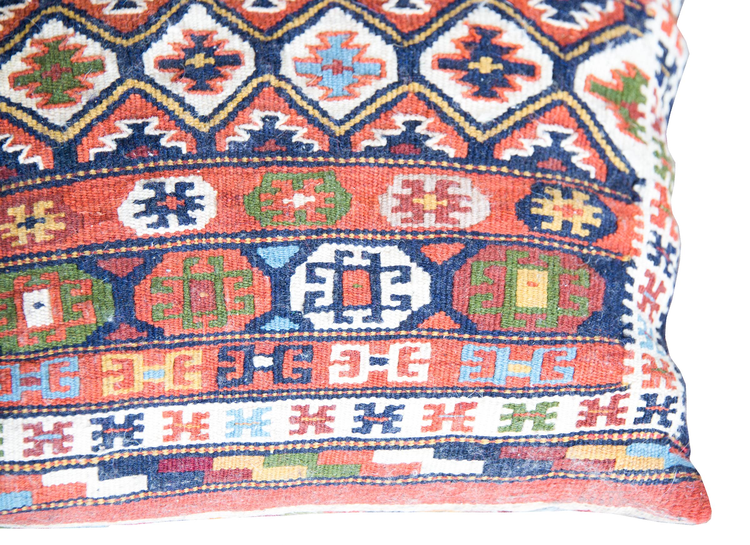 Vintage Persian Satteltasche Gesicht (Stammeskunst) im Angebot