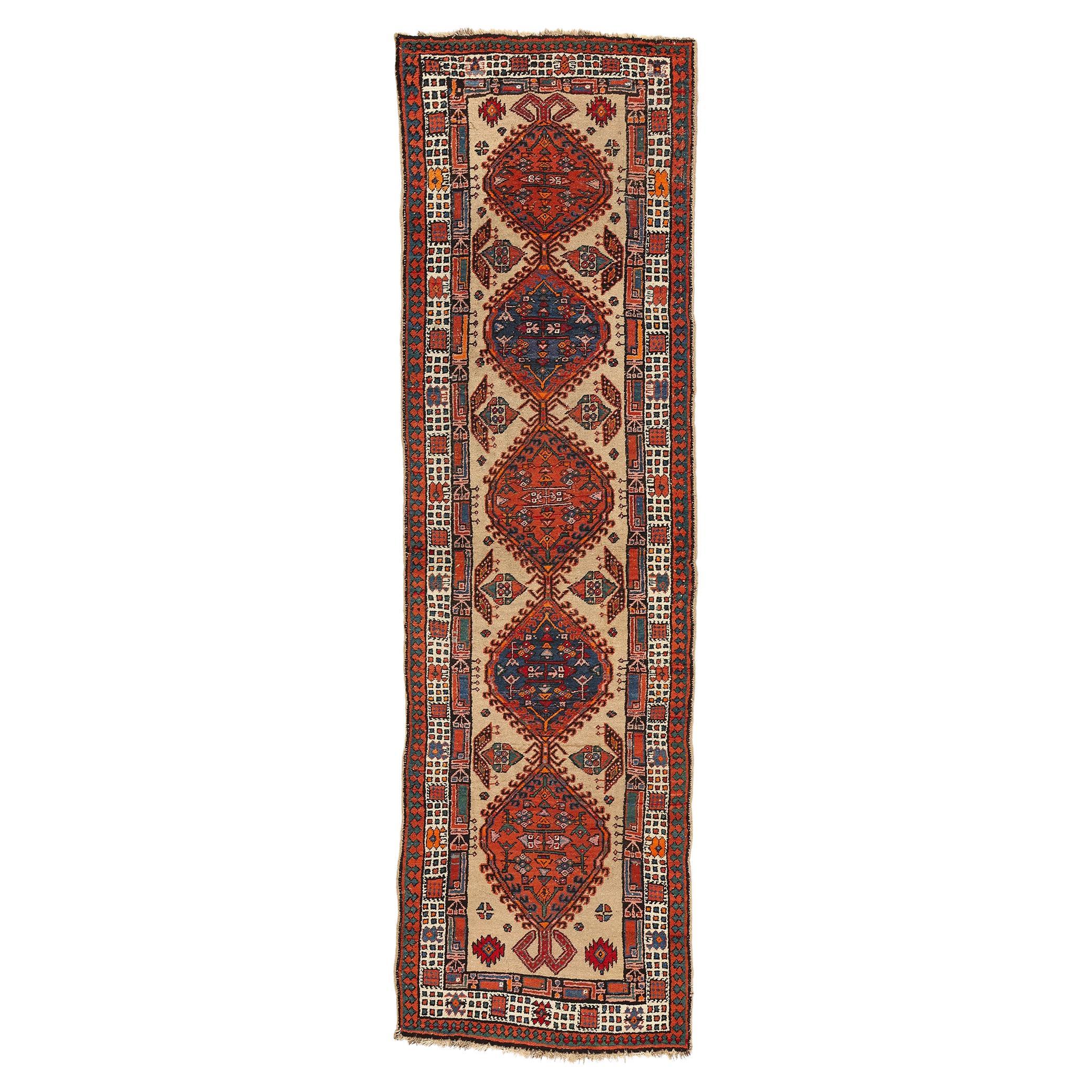 Antiker persischer Sarab-Teppich Teppichläufer, 03'02 x 10'10
