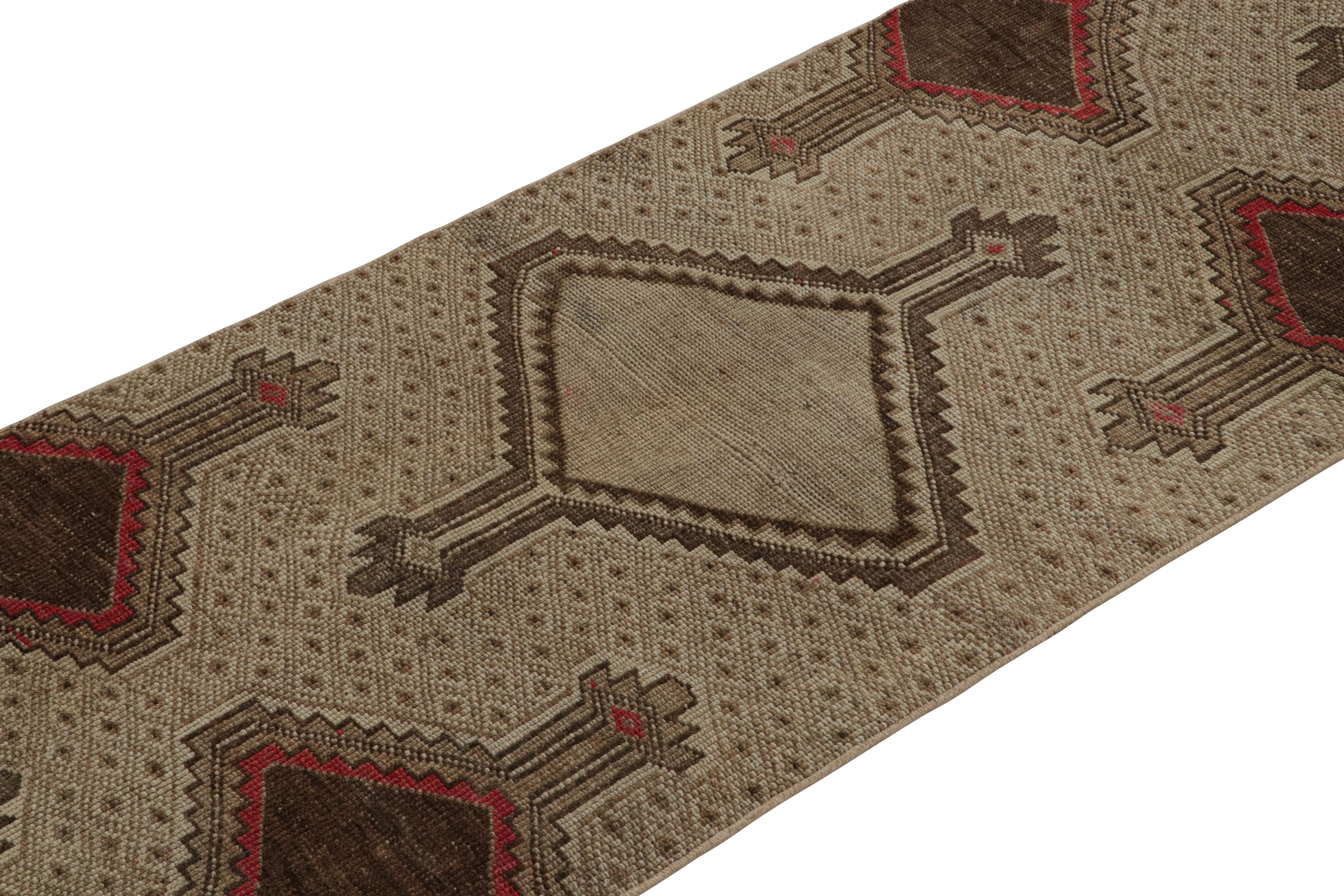 Turkish Vintage Persian Sarab Style Runner with Geometric Medallions, from Rug & Kilim For Sale