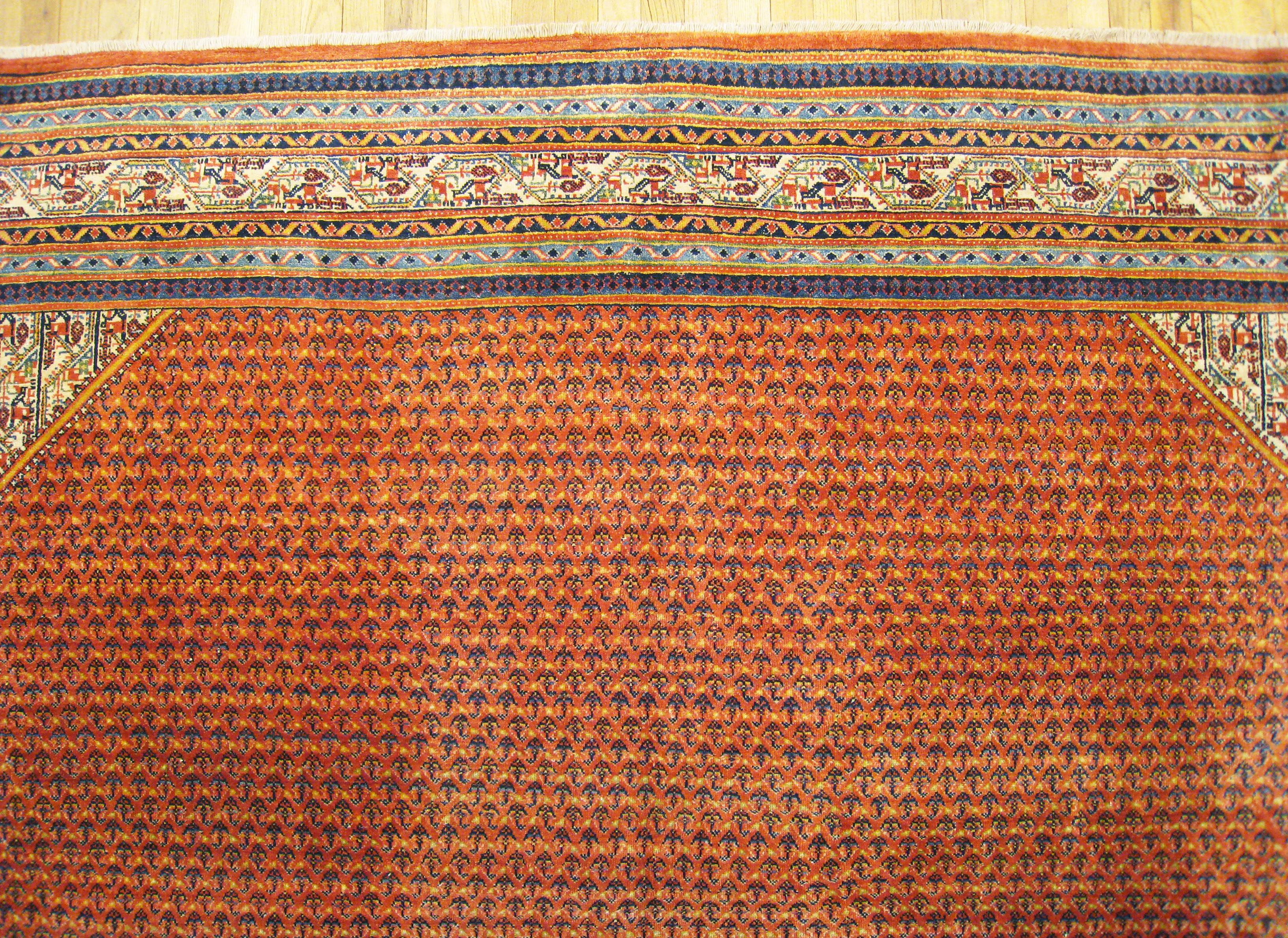 Persischer Saraband- Orientalischer Teppich, in Zimmergröße, mit Paisley-Design (Mitte des 20. Jahrhunderts) im Angebot