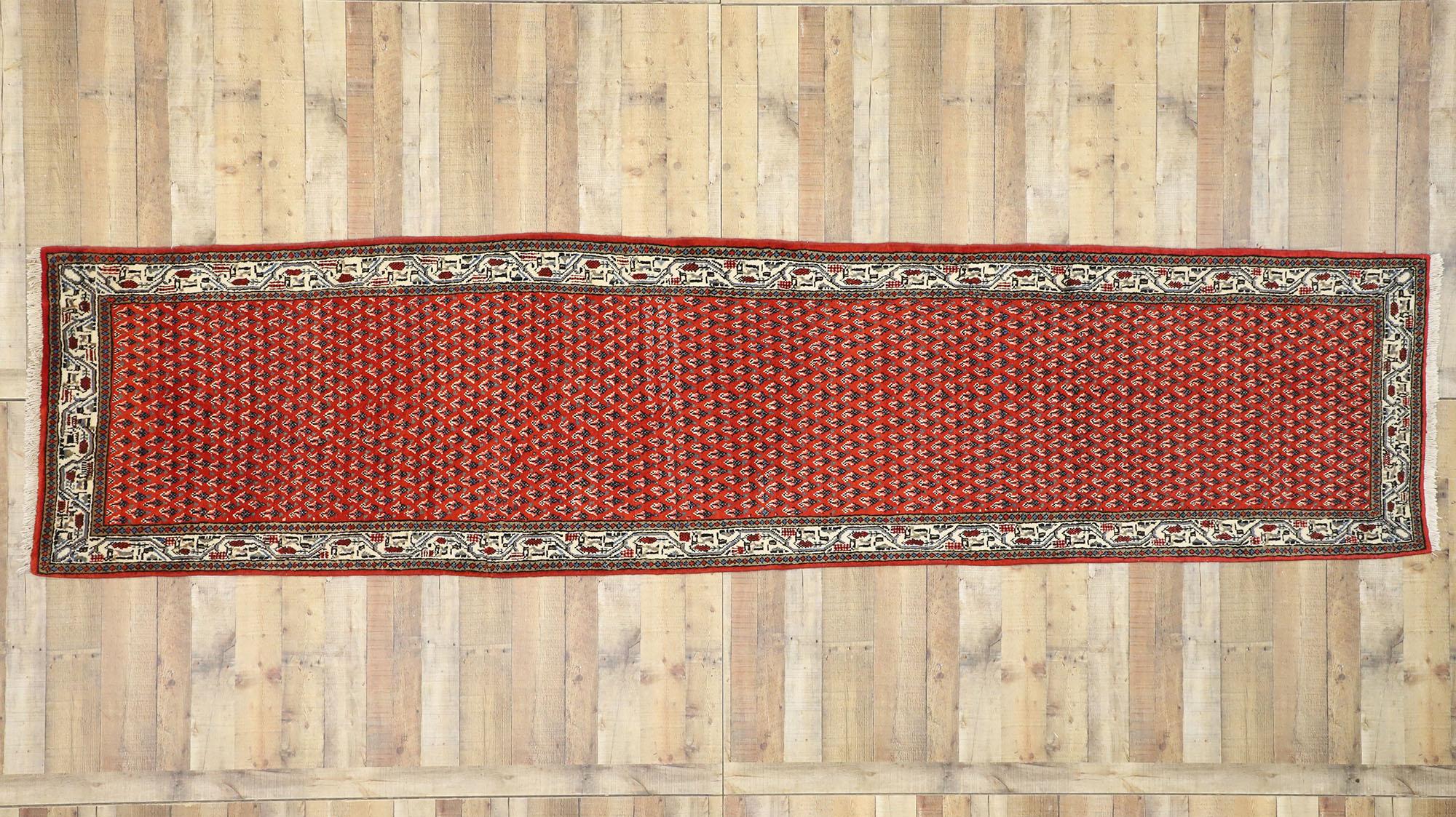 Persischer Saraband-Teppich Hamadan mit Mir Boteh Design, Vintage im Angebot 1