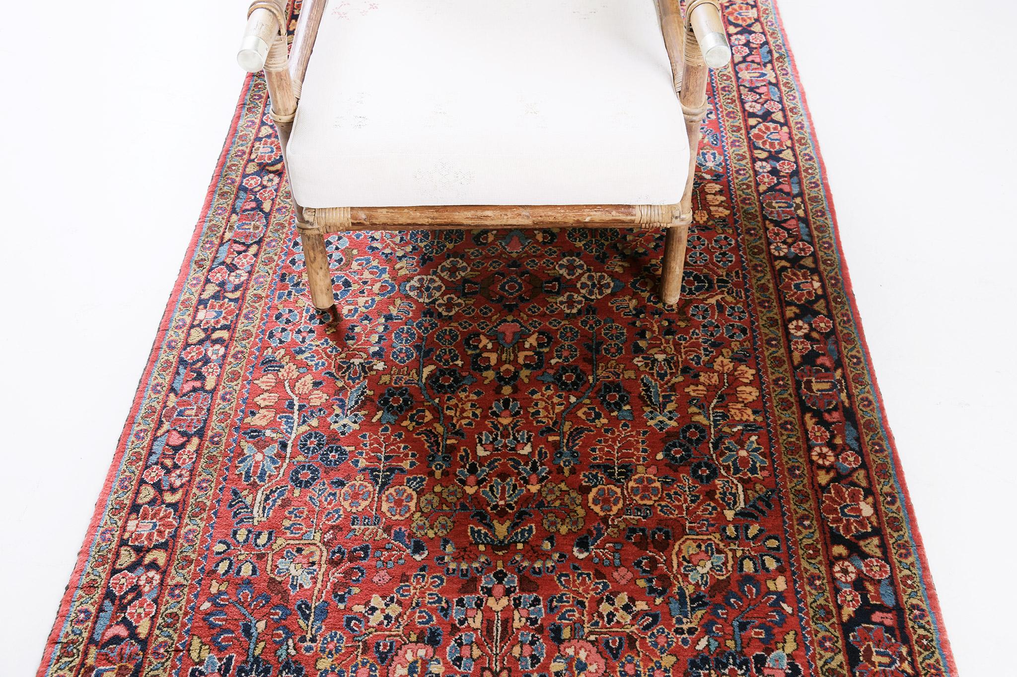 Vintage Persian Sarouk 29722 In Good Condition For Sale In WEST HOLLYWOOD, CA