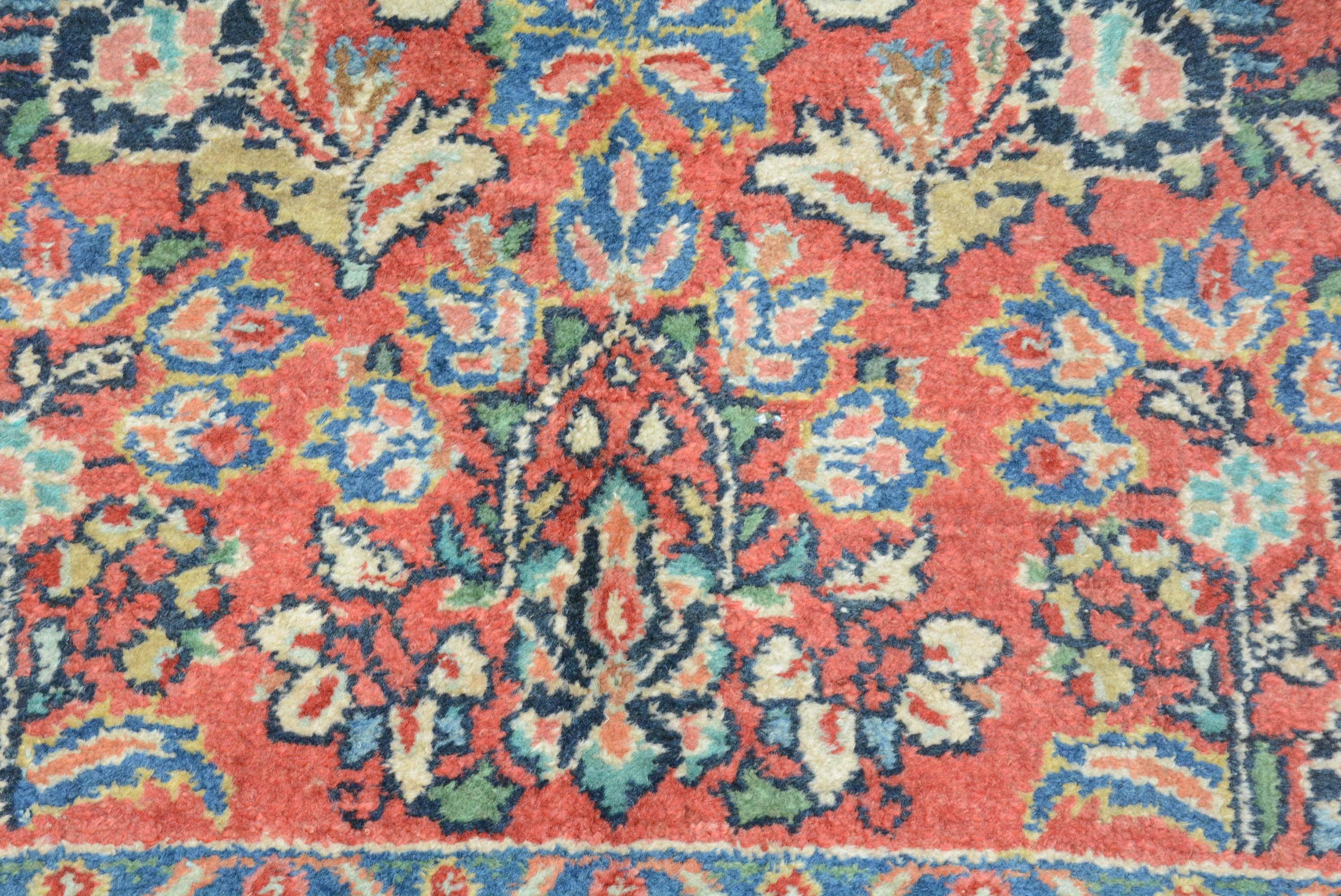Woven Vintage Persian Sarouk Carpet For Sale