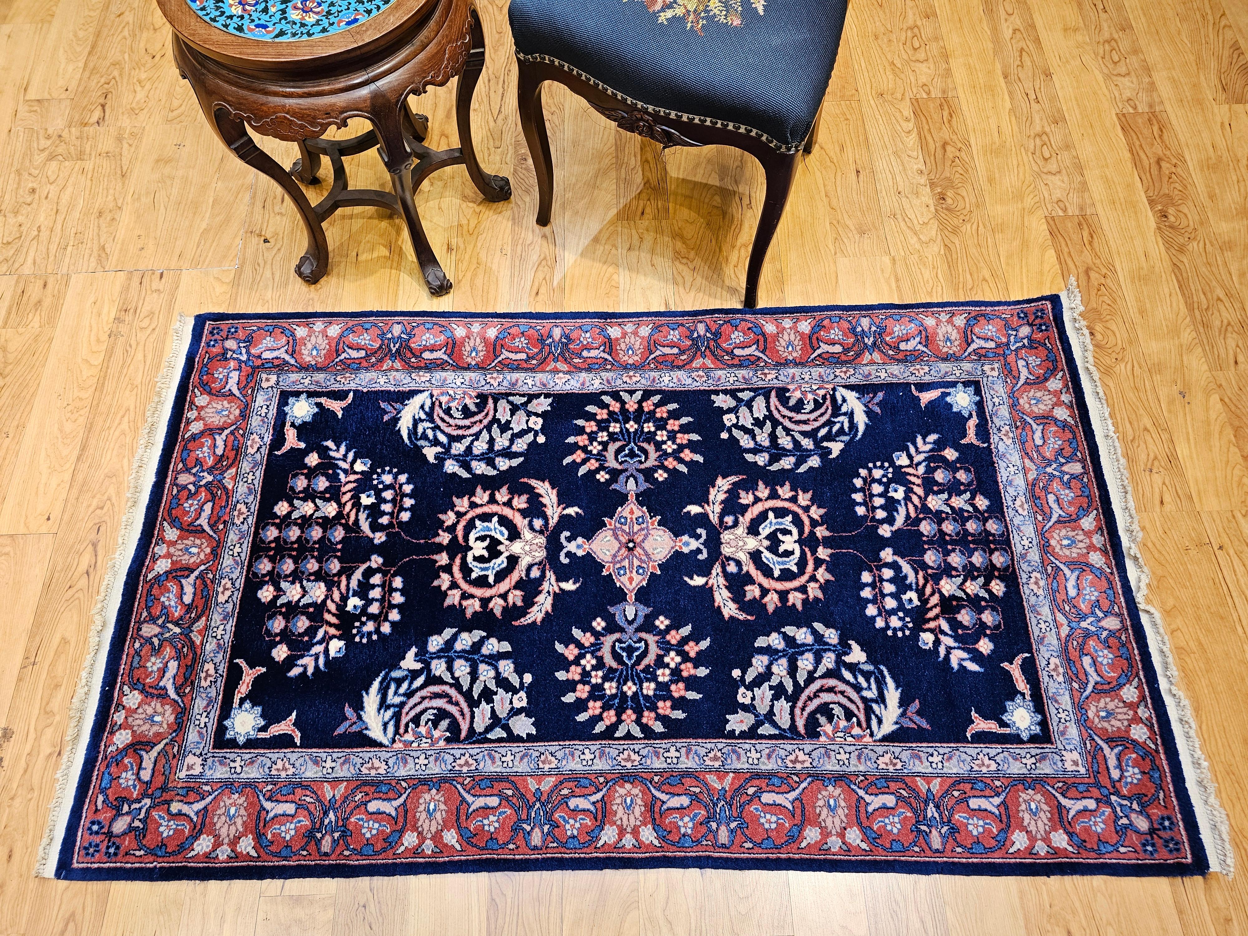 Persischer Sarouk in Allover-Blumenmuster, Vintage im Angebot 4