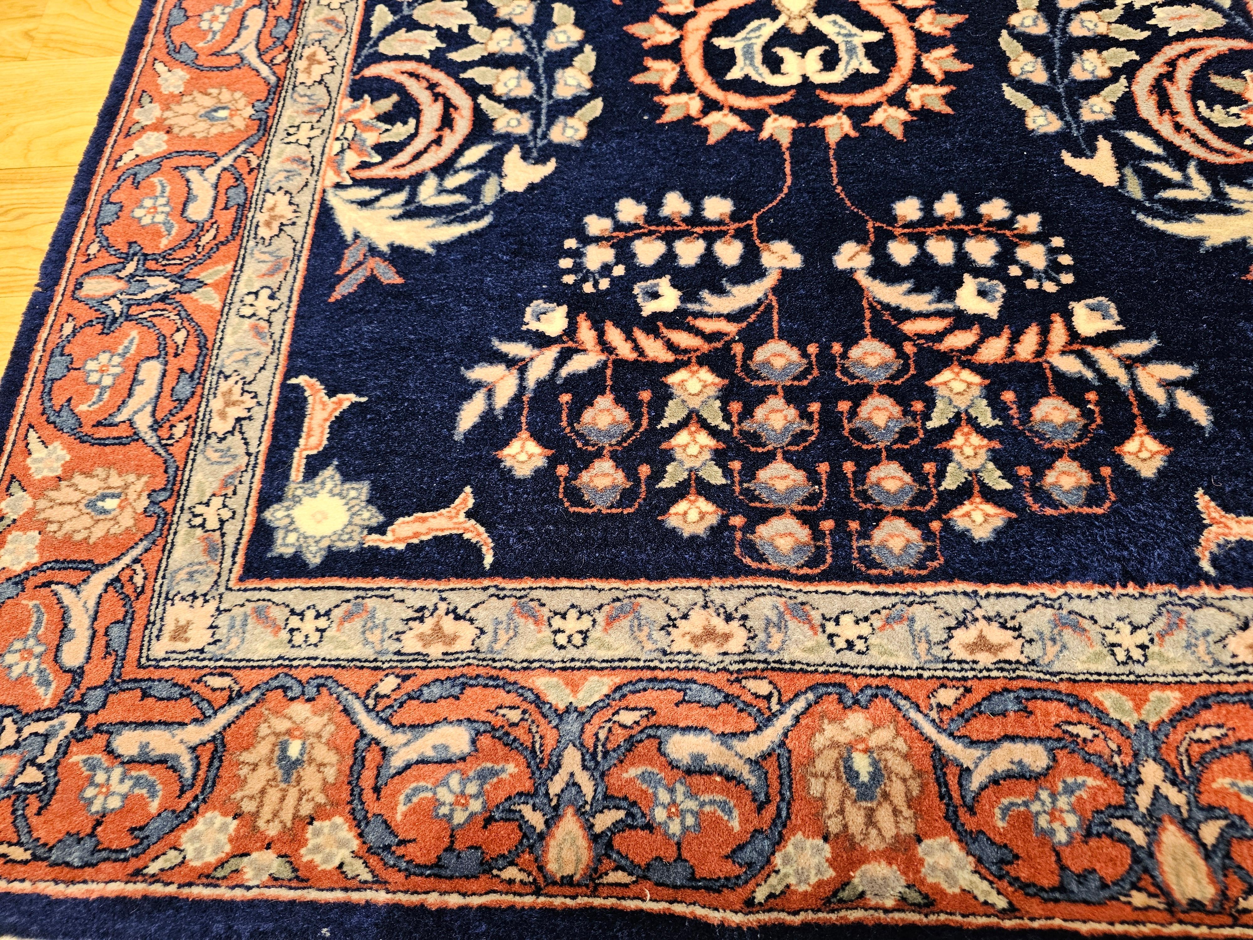 Persischer Sarouk in Allover-Blumenmuster, Vintage (Handgeknüpft) im Angebot