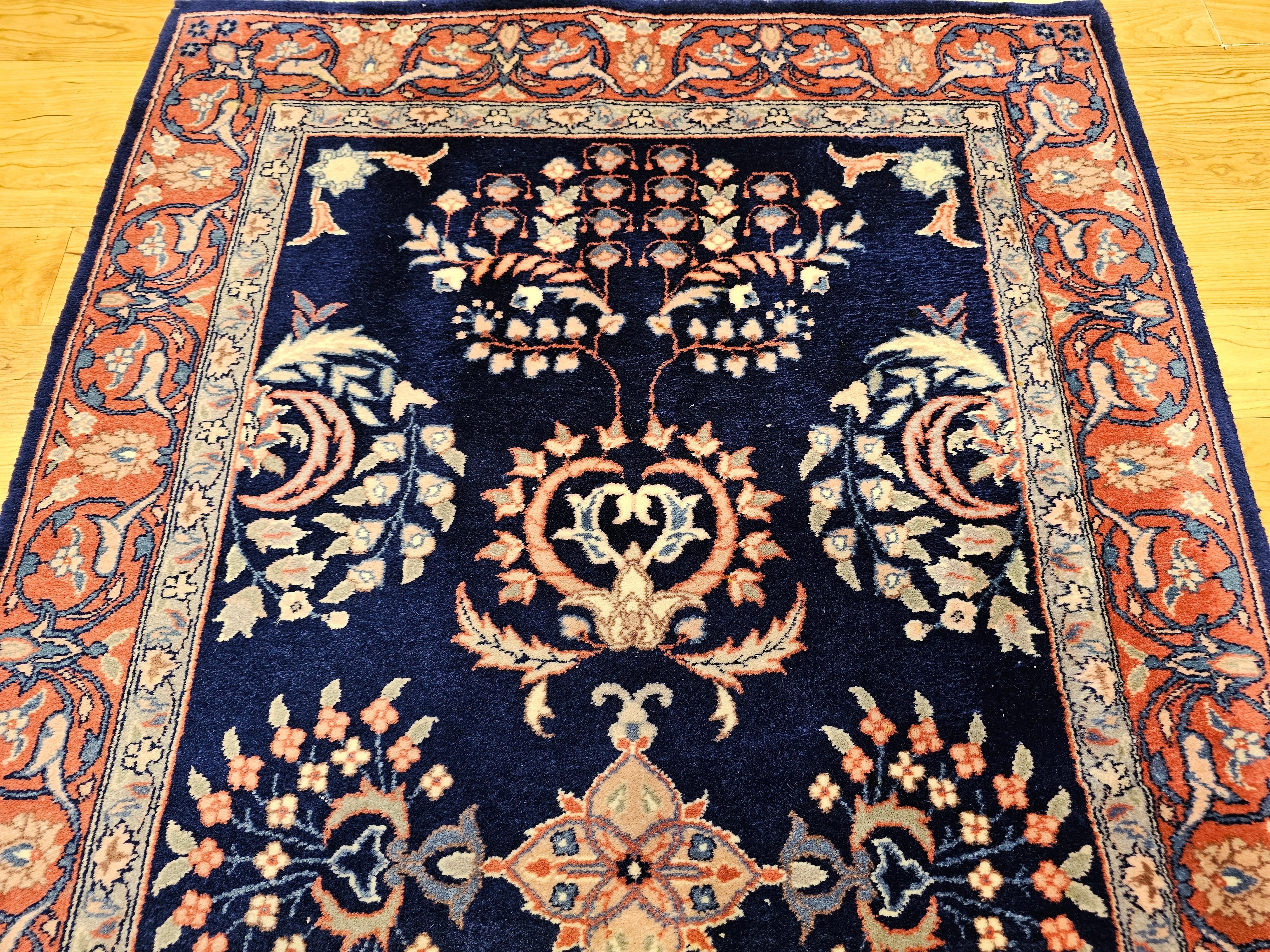 Persischer Sarouk in Allover-Blumenmuster, Vintage (Wolle) im Angebot