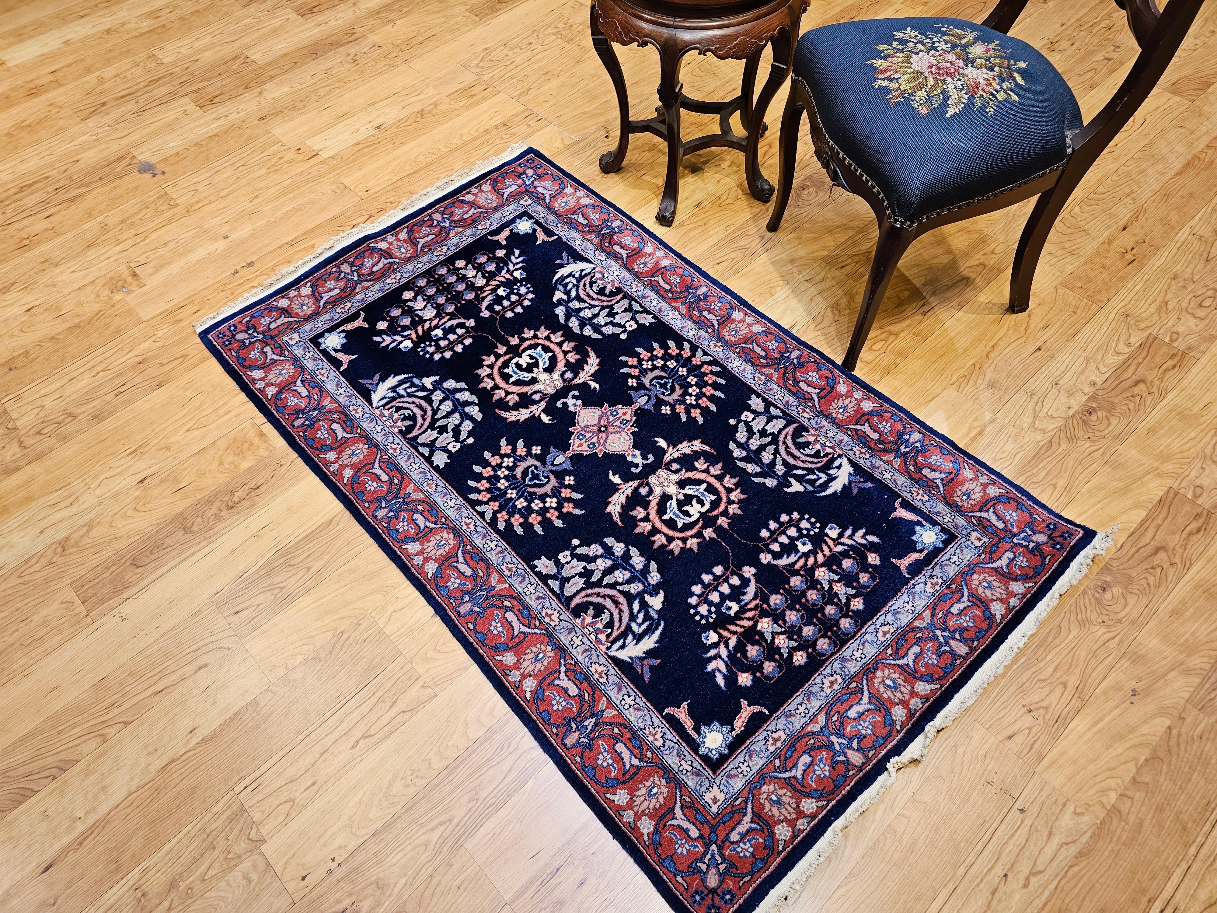 Persischer Sarouk in Allover-Blumenmuster, Vintage im Angebot 1