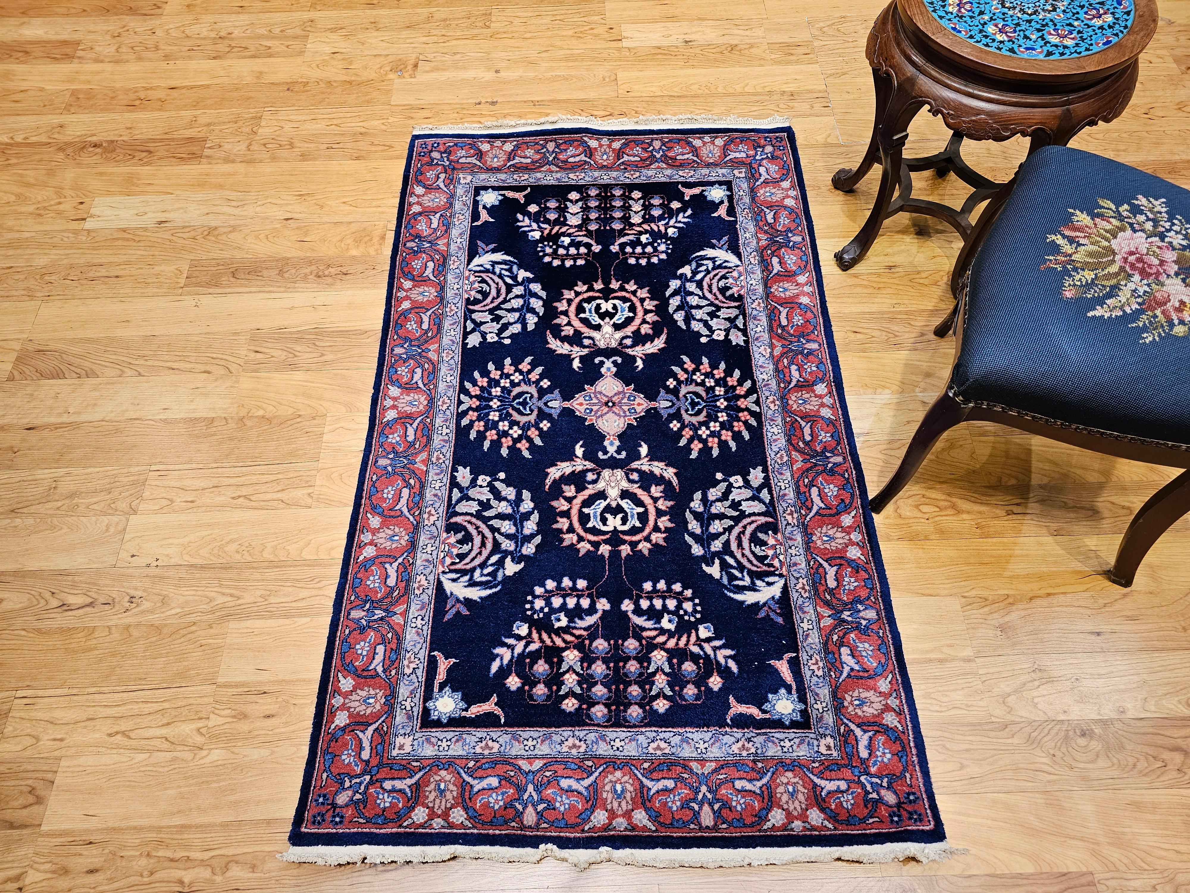Persischer Sarouk in Allover-Blumenmuster, Vintage im Angebot 2