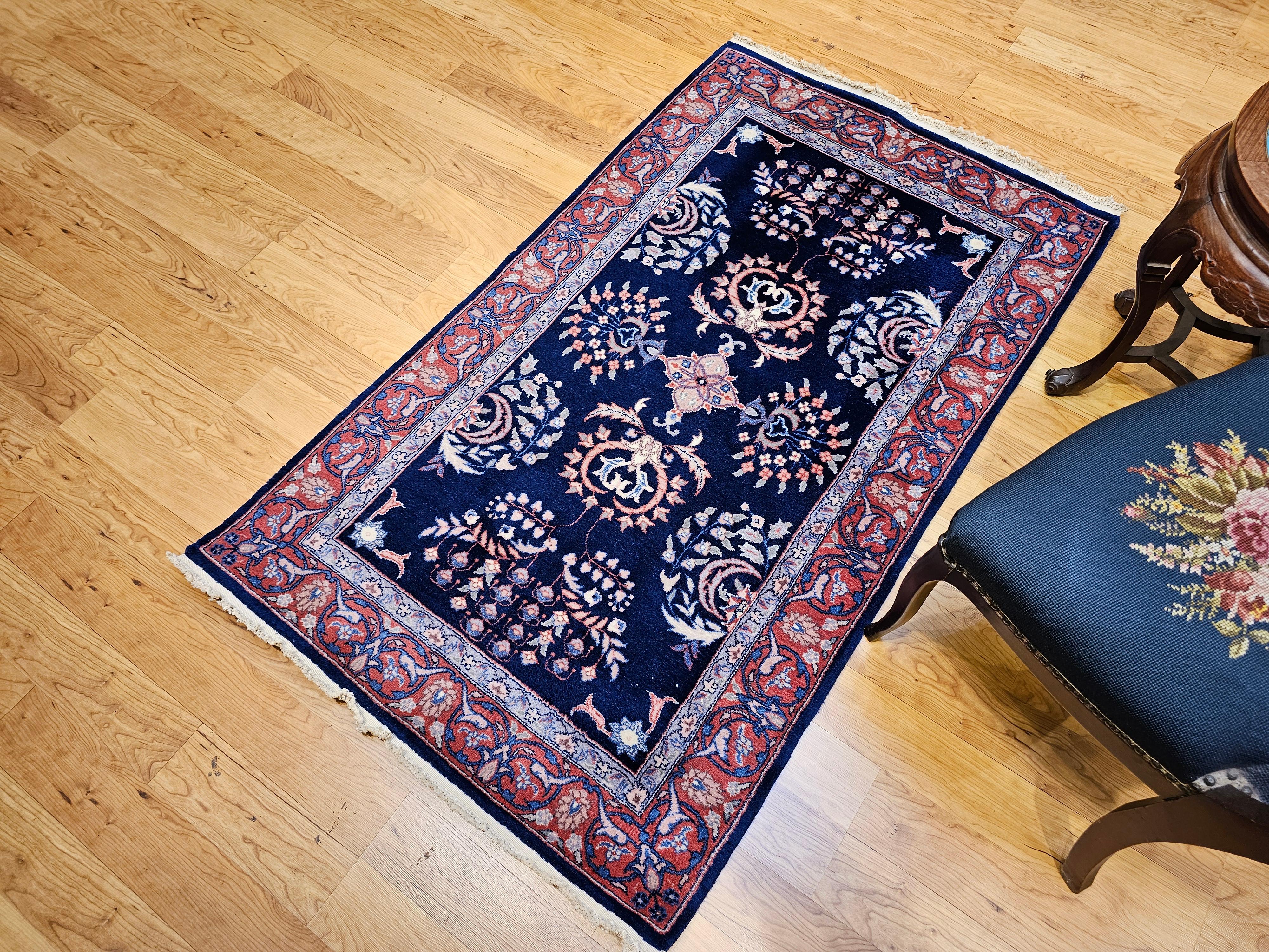 Persischer Sarouk in Allover-Blumenmuster, Vintage im Angebot 3