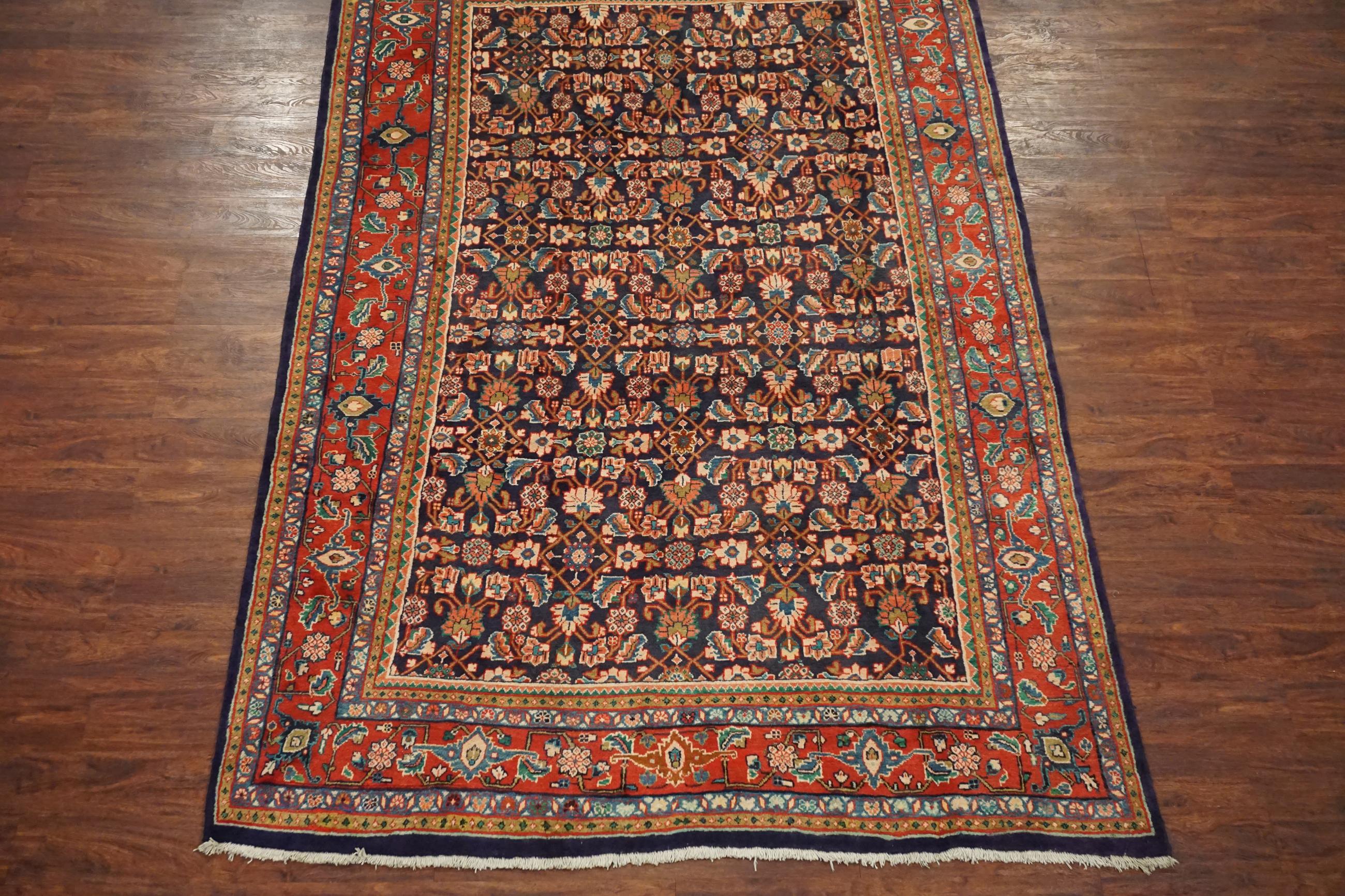 Vintage Persian Sarouk Mahal Herati rug

circa 1940.

Measures: 6' 8