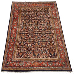 Vintage Persian Sarouk Mahal Herati Rug, circa 1940