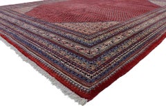 Vintage Persian Sarouk Mir Boteh Rug with Jacobean Style
