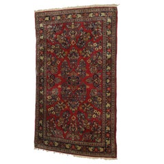 Vintage Persian Sarouk Oriental Rug, circa 1930