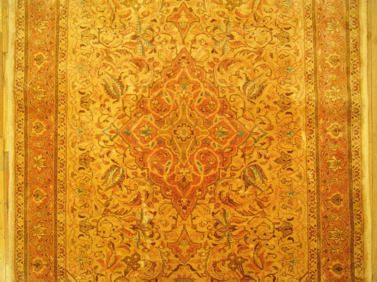 Vintage Persian Sarouk Oriental Rug, in Small Size, with Central