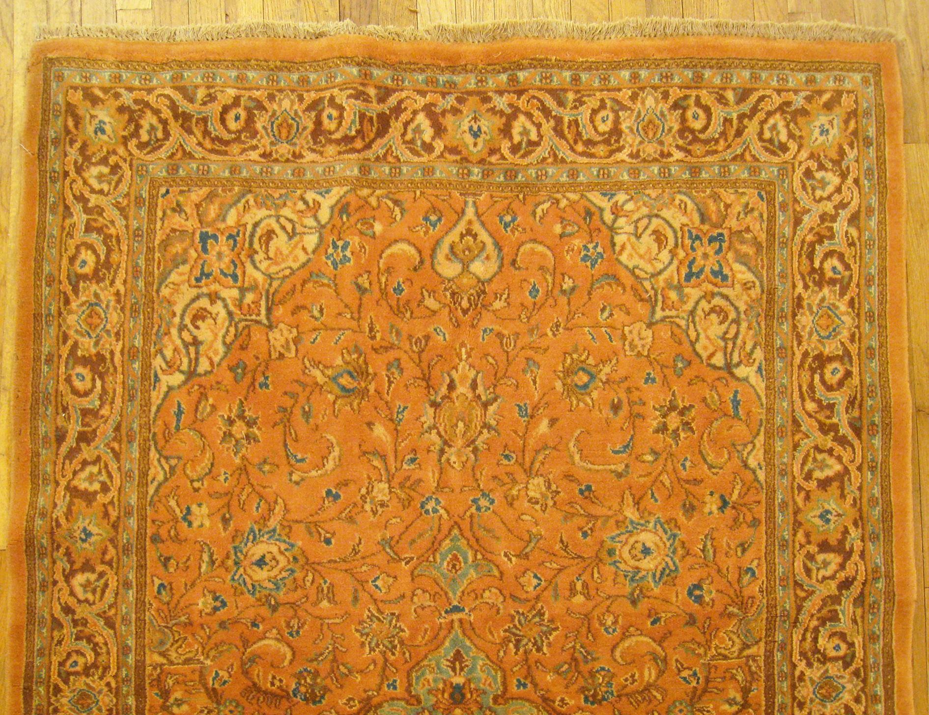 Mid-20th Century Vintage Persian Sarouk Oriental Rug, in Small Size, with Central Medallion