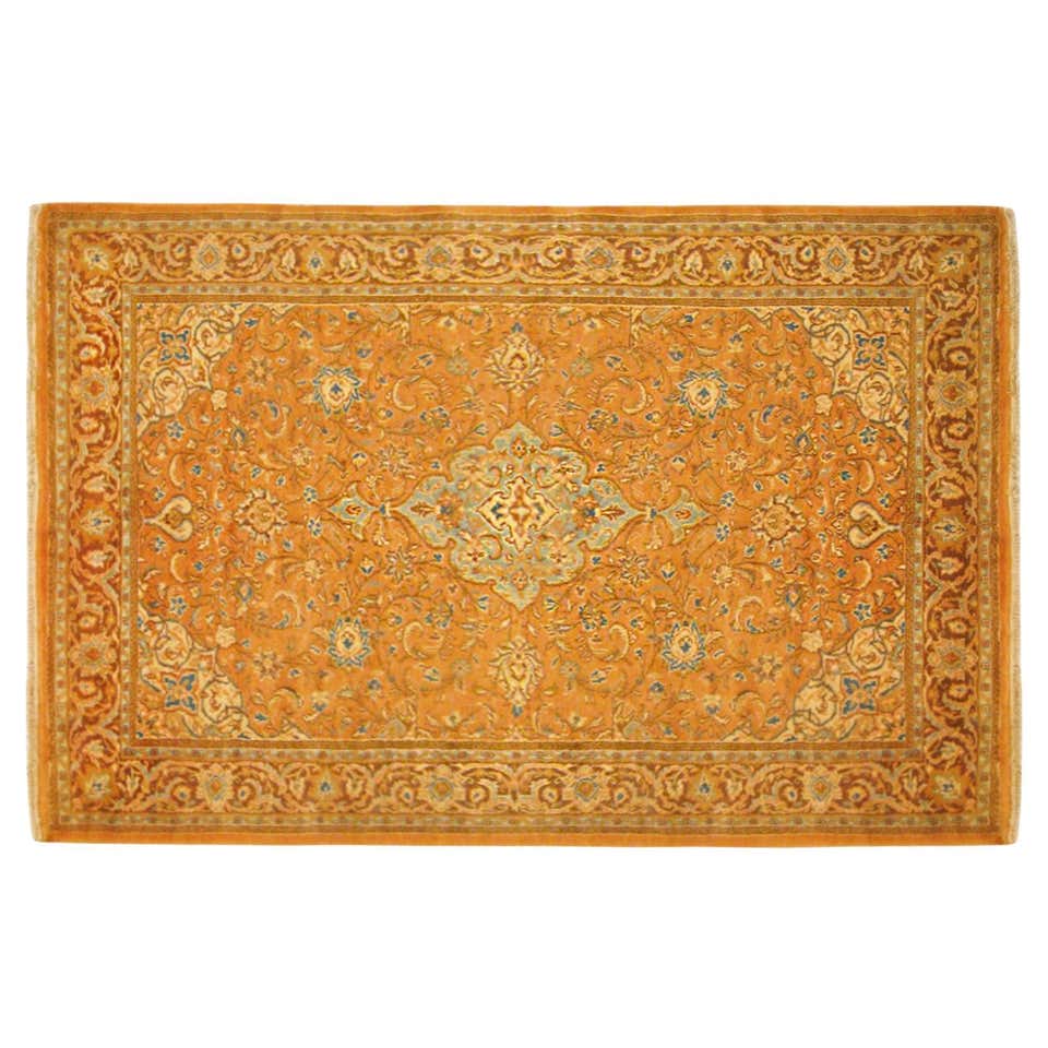 Vintage Persian Sarouk Oriental Rug, Small Runner Size, with ...