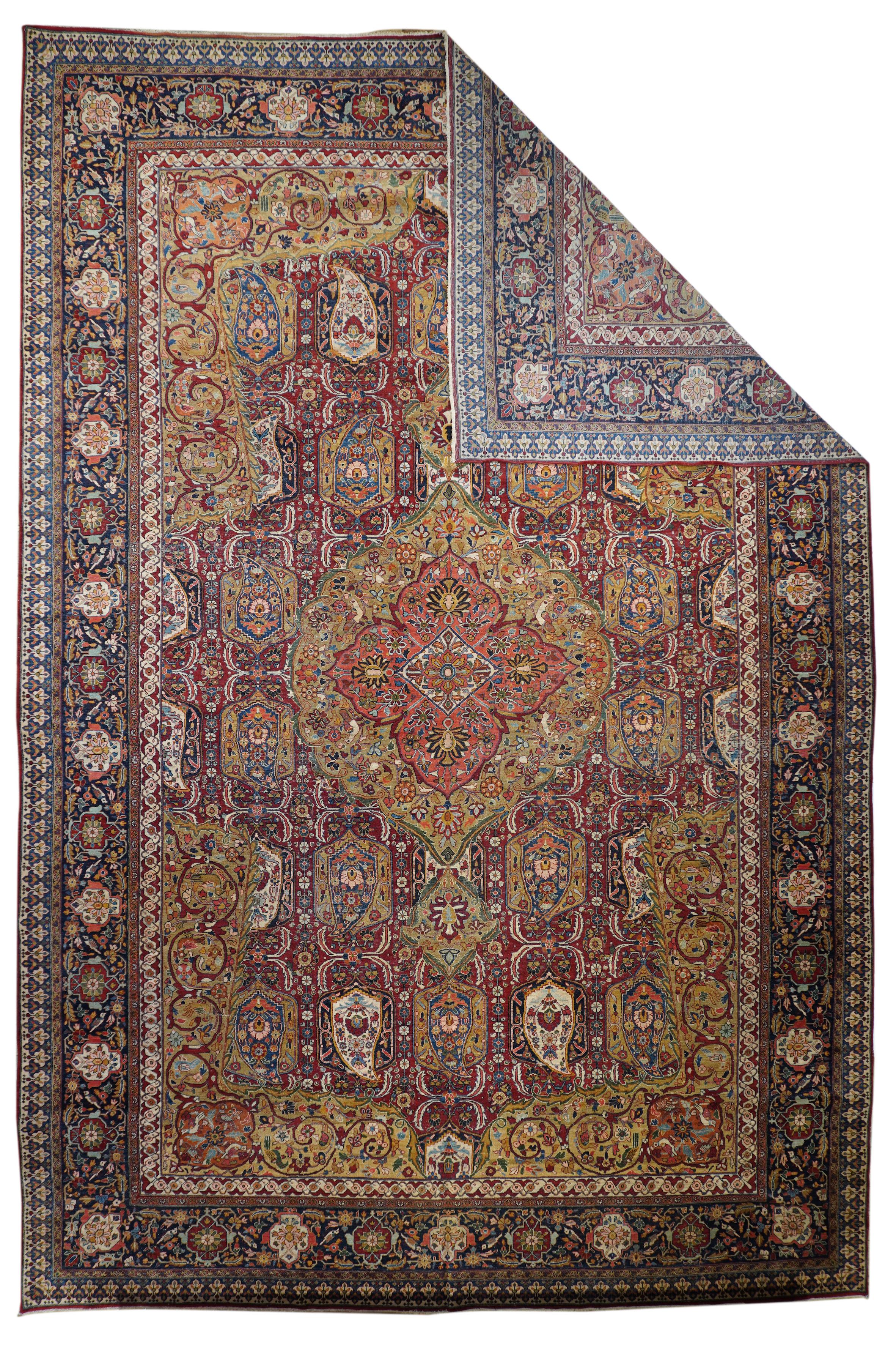 Vintage Persisch Sarouk Teppich 11'10