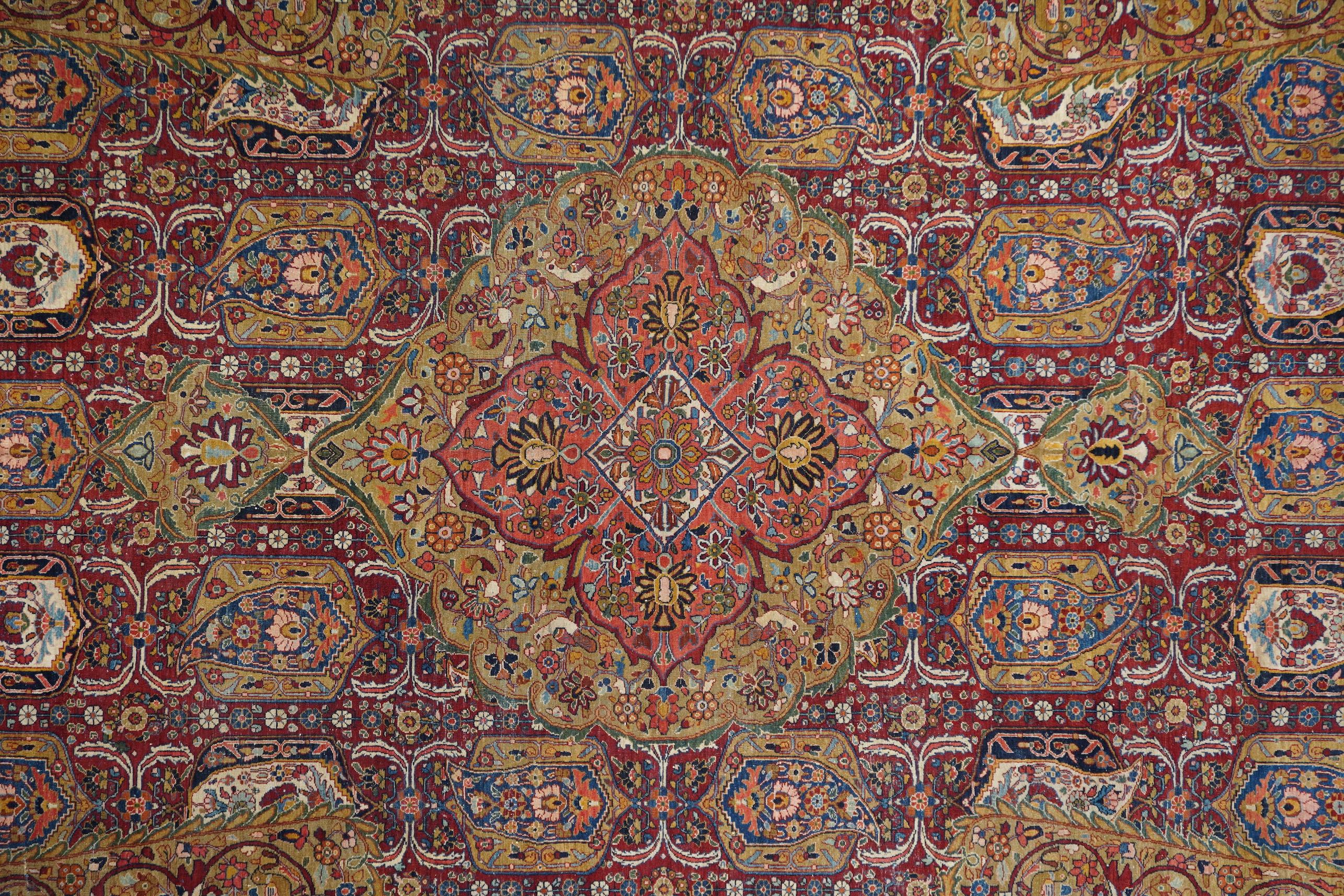 Altpersischer Sarouk-Teppich 11'10 x 17'6 im Zustand „Gut“ im Angebot in New York, NY