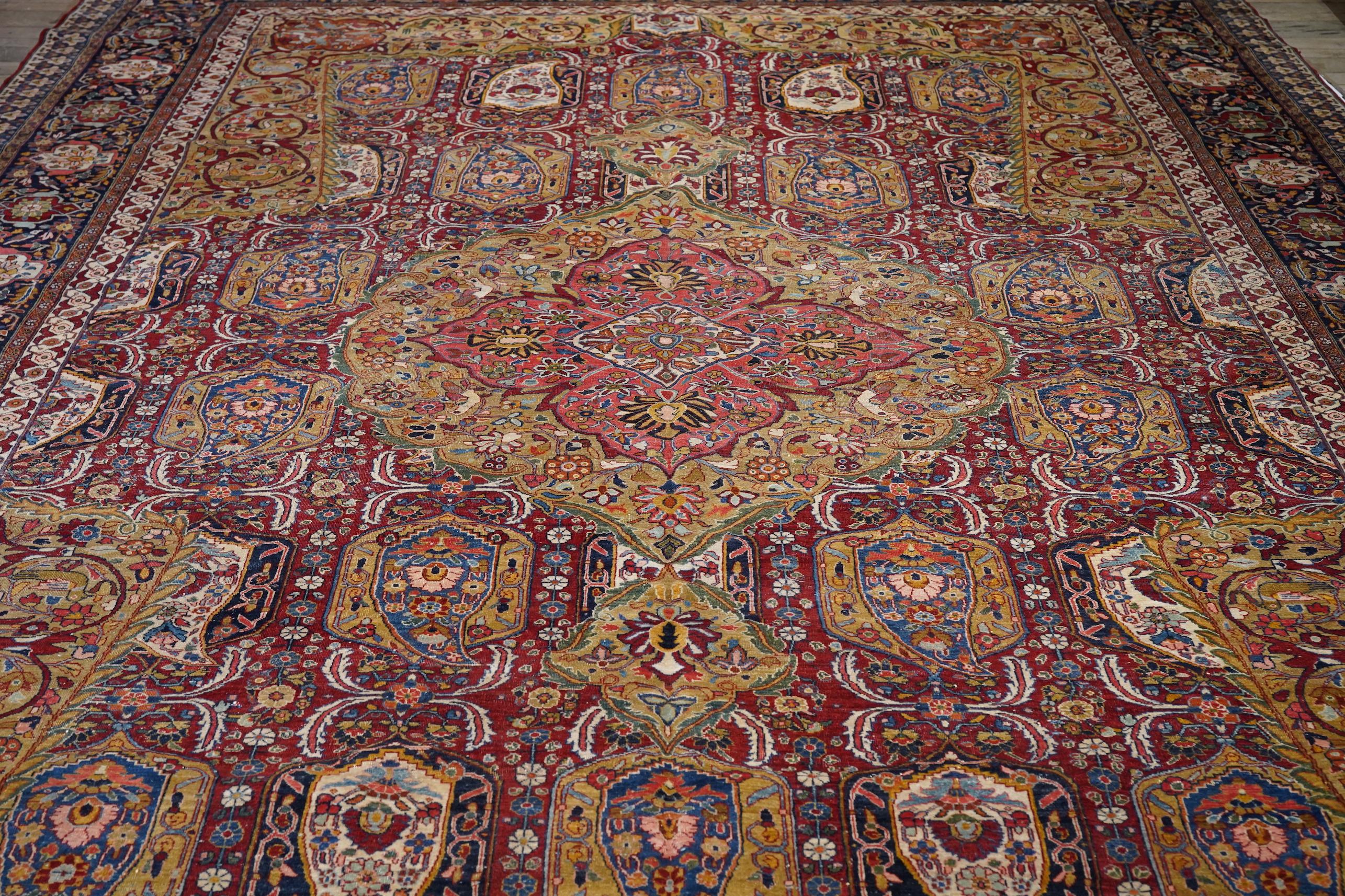 Altpersischer Sarouk-Teppich 11'10 x 17'6 (Wolle) im Angebot