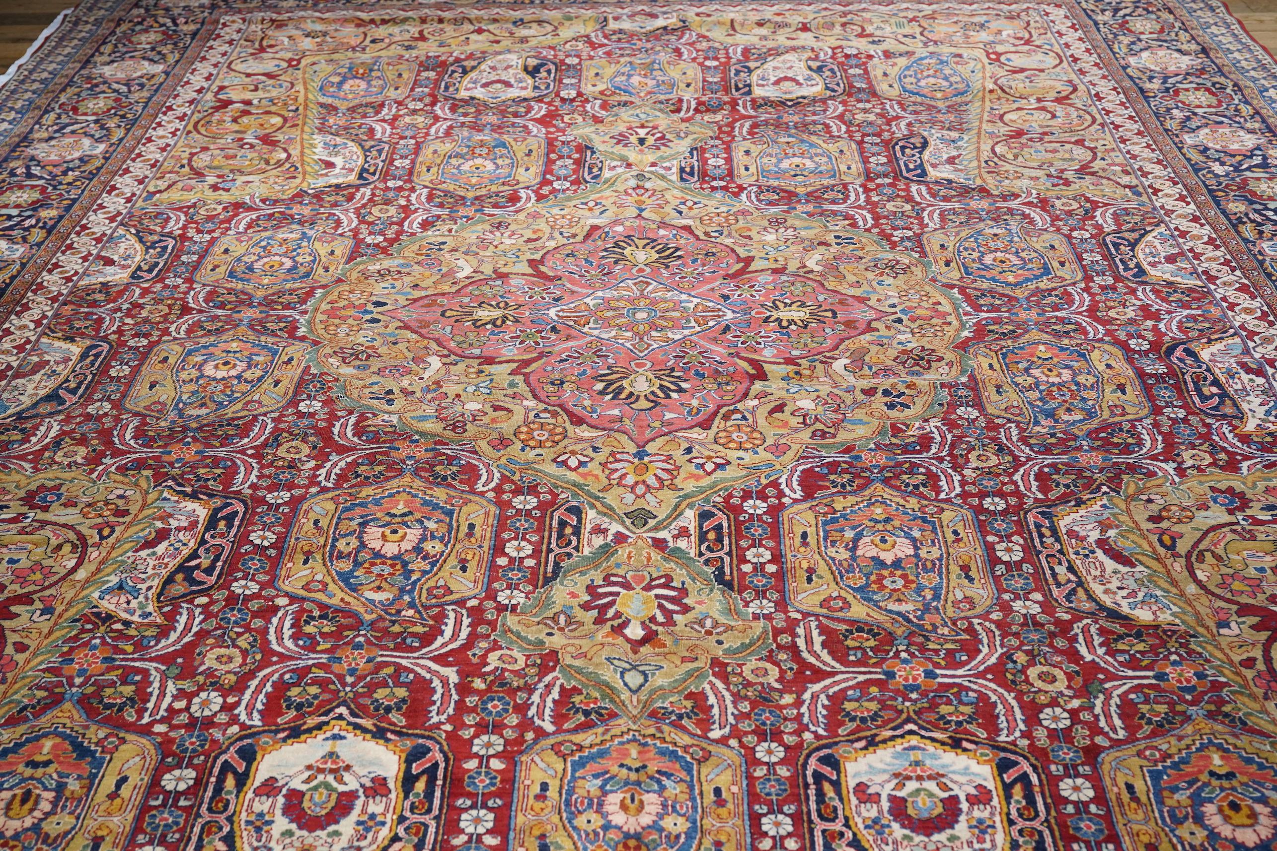 Altpersischer Sarouk-Teppich 11'10 x 17'6 im Angebot 1