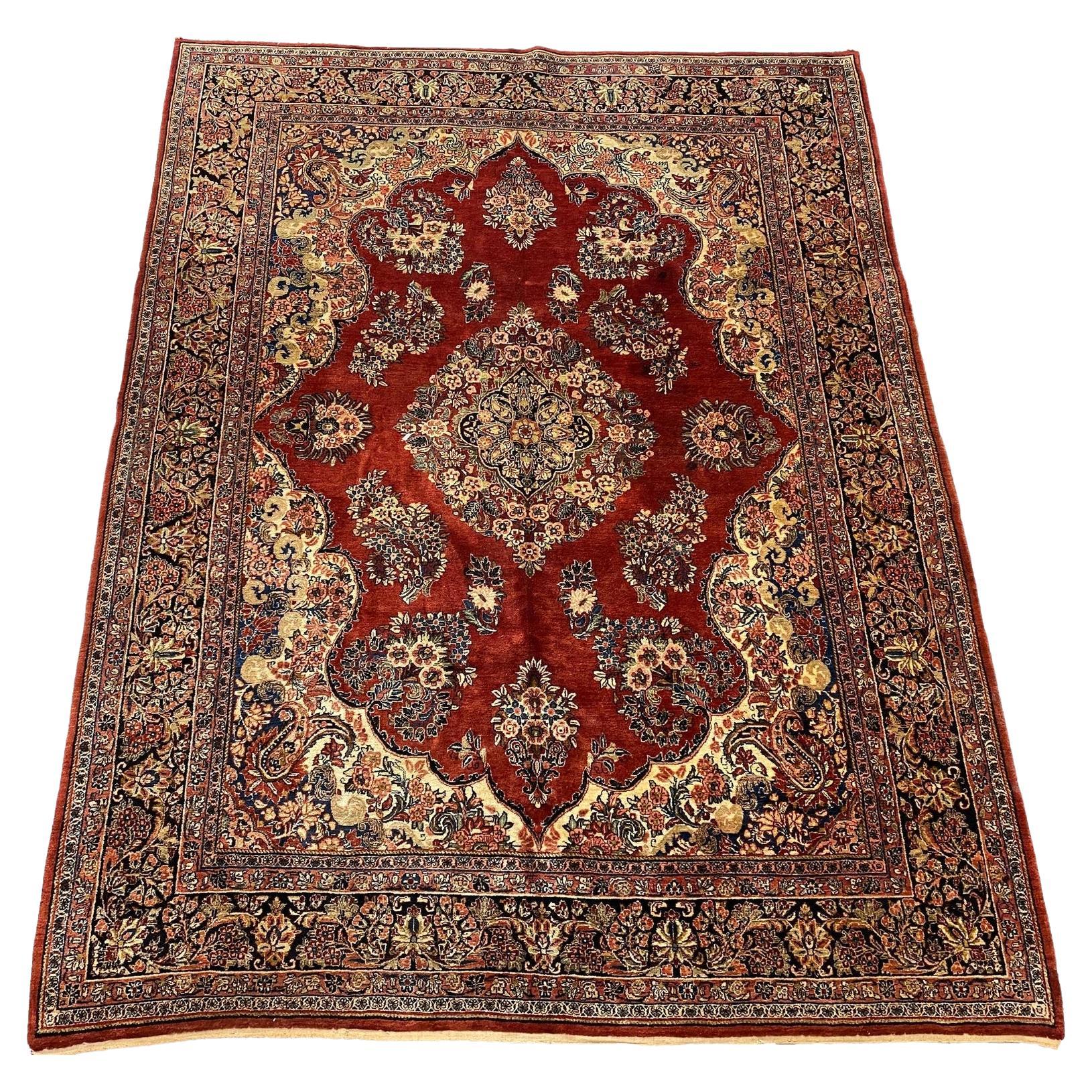  Persischer Sarouk-Teppich im Vintage-Stil - 12' x 9'