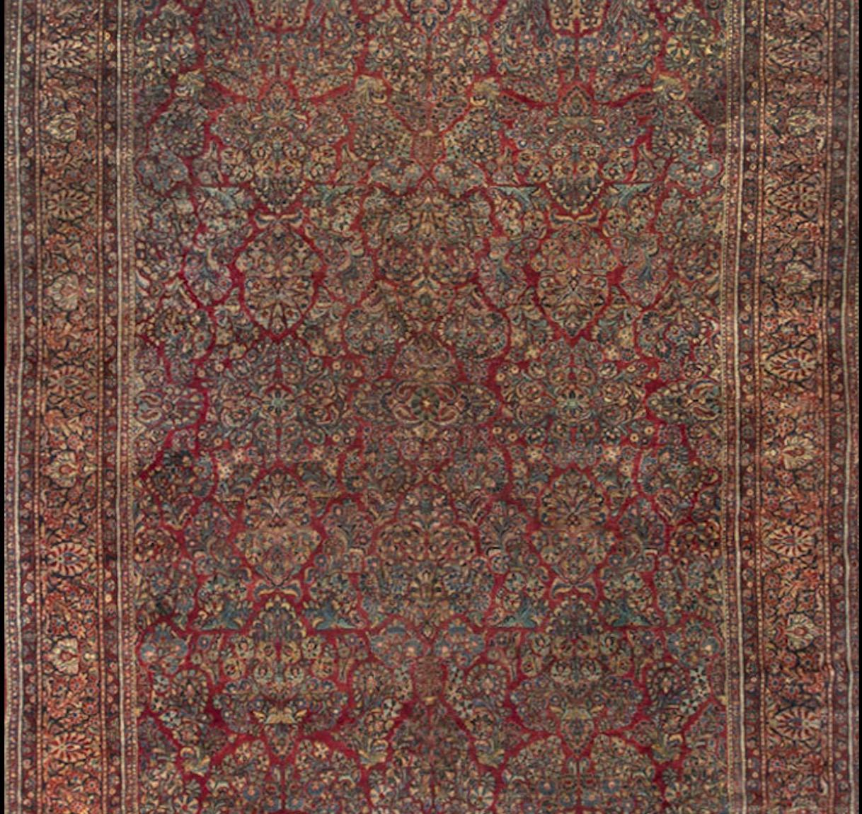 Vintage Oversize Persian Sarouk Rug, circa 1930 12'2 x 18'4 In Good Condition For Sale In Secaucus, NJ