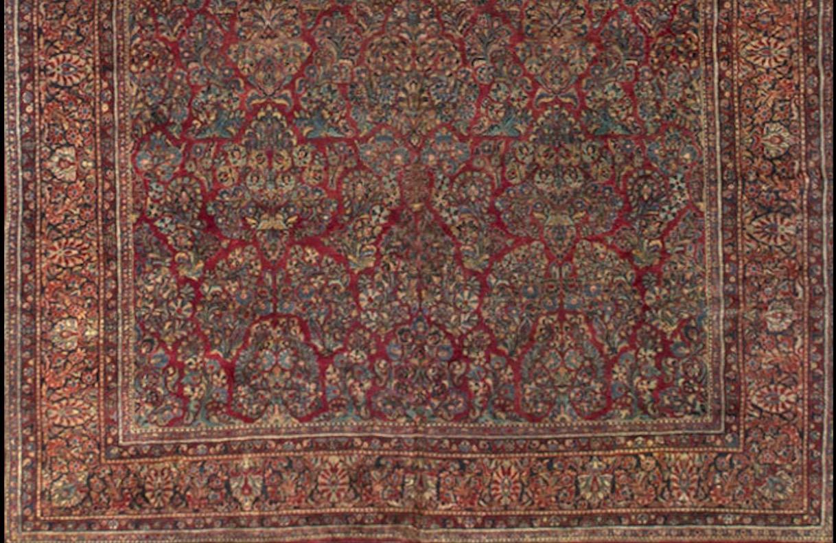 Übergroßer persischer Sarouk-Teppich im Vintage-Stil, um 1930, 12'2 x 18'4 (Mitte des 20. Jahrhunderts) im Angebot