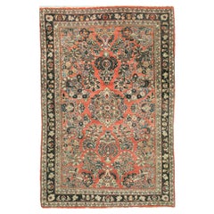 Vintage Persian Sarouk Rug 3'3 x 4'11