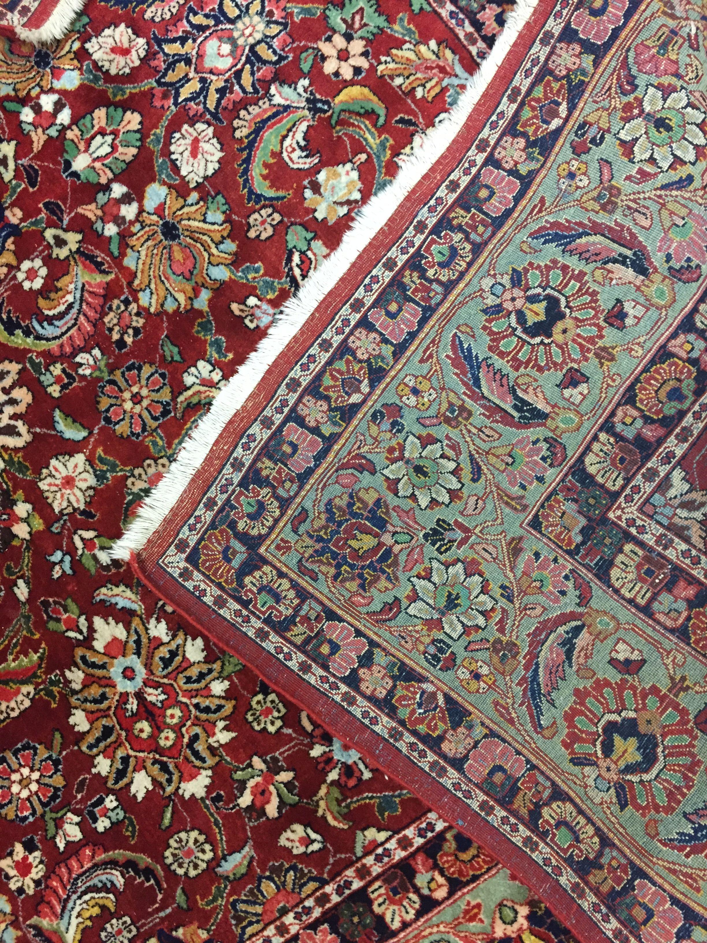 Vintage Persian Sarouk Rug 7'9x11'9 In Good Condition In New York, NY