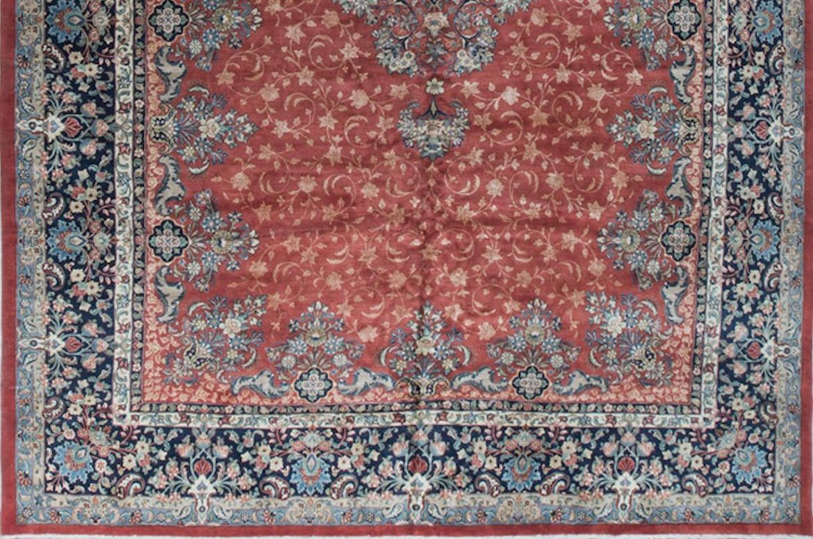 Persischer übergroßer Sarouk-Teppich im Vintage-Stil, um 1940, 12'7 x 21' (Mitte des 20. Jahrhunderts) im Angebot
