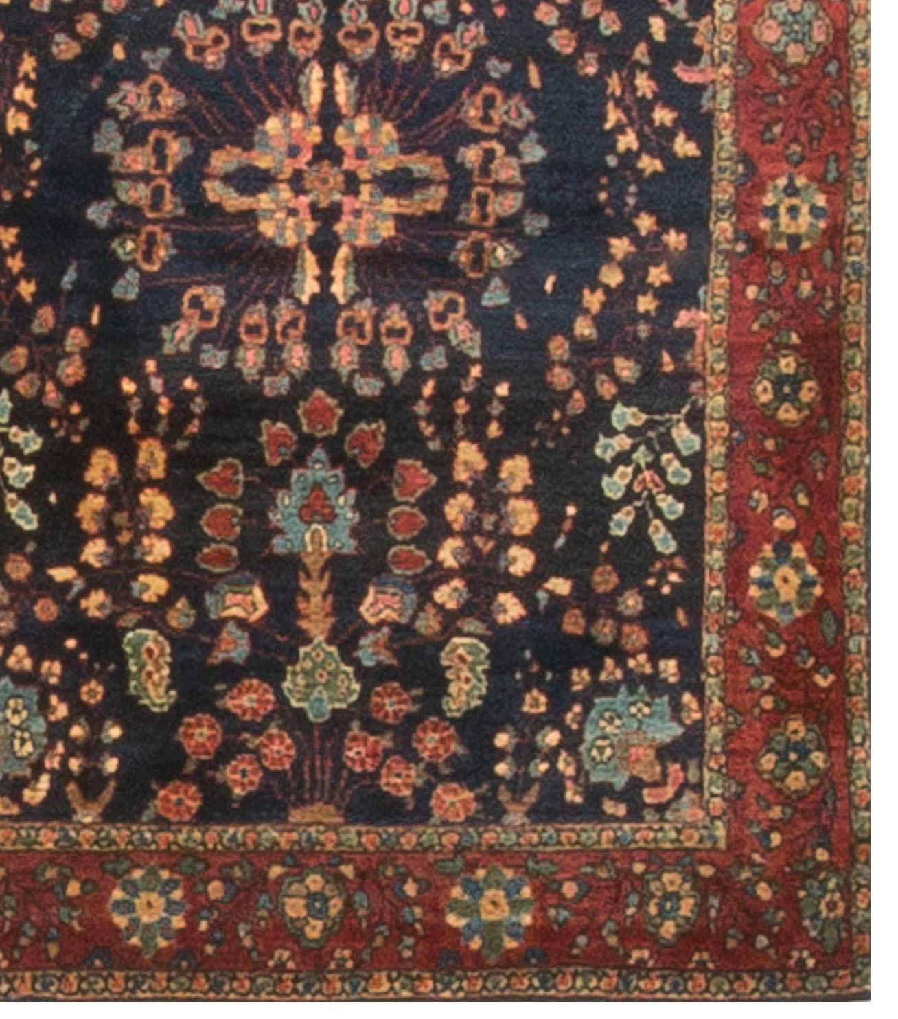 Hand-Woven Vintage Persian Sarouk Rug For Sale