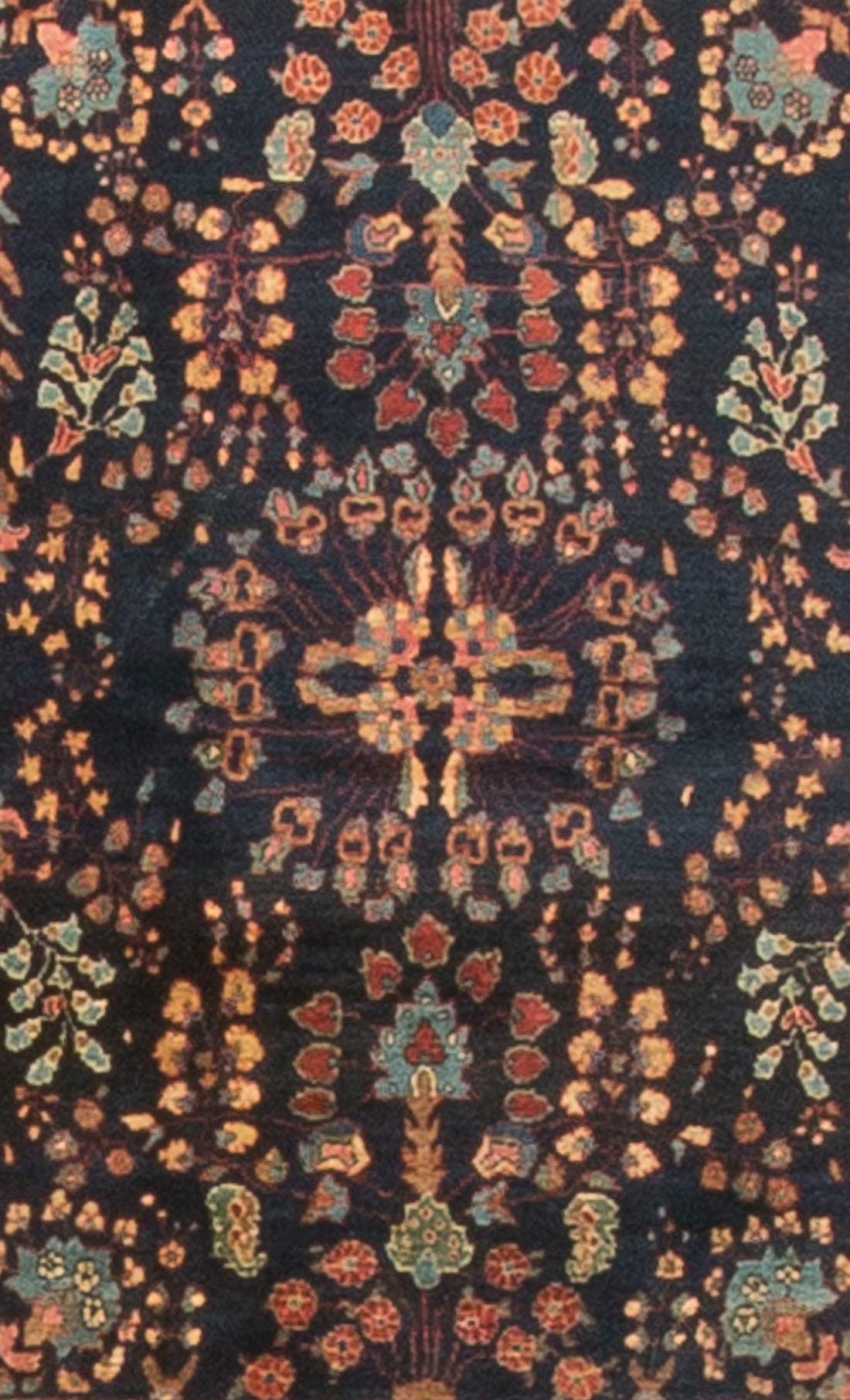 Tissé à la main Tapis de Sarouk persan vintage en vente