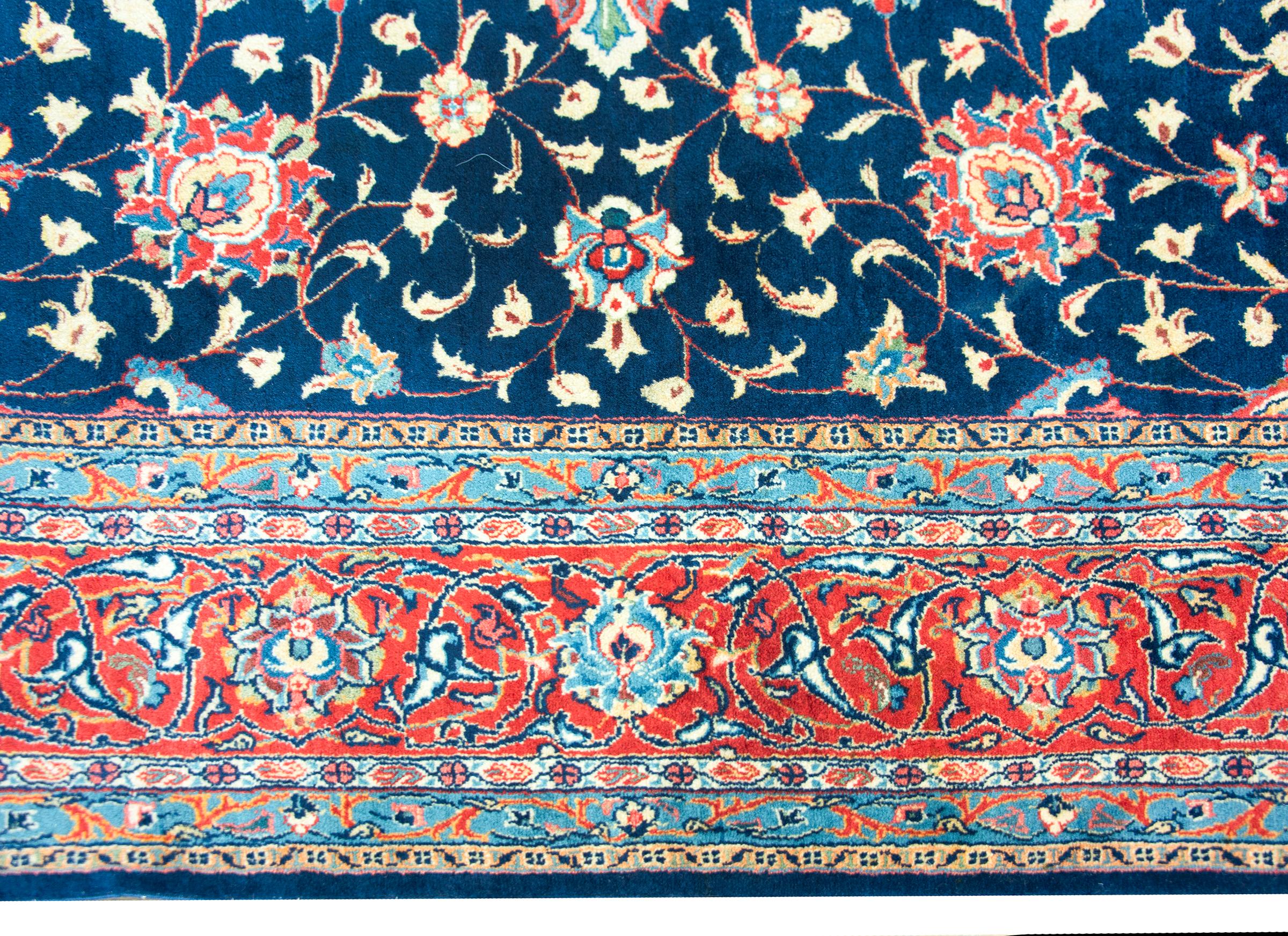 Hand-Knotted Vintage Persian Sarouk Rug For Sale