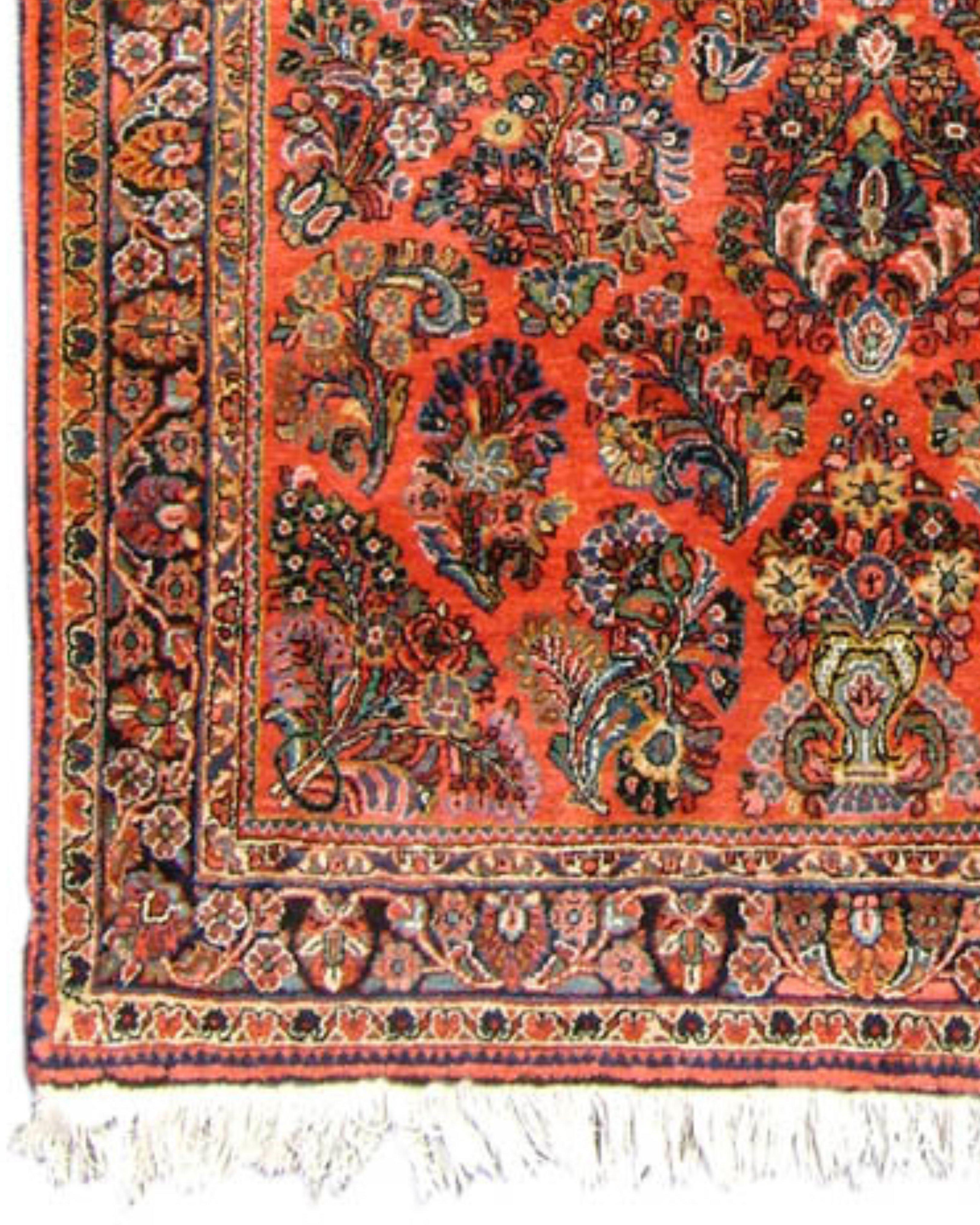 Vintage Persian Sarouk Rug, Mid-20th Century In Excellent Condition For Sale In San Francisco, CA