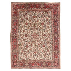 The Garden of Nobility: Vintage Persian Sarouk Masterpiece of Enduring Elegance