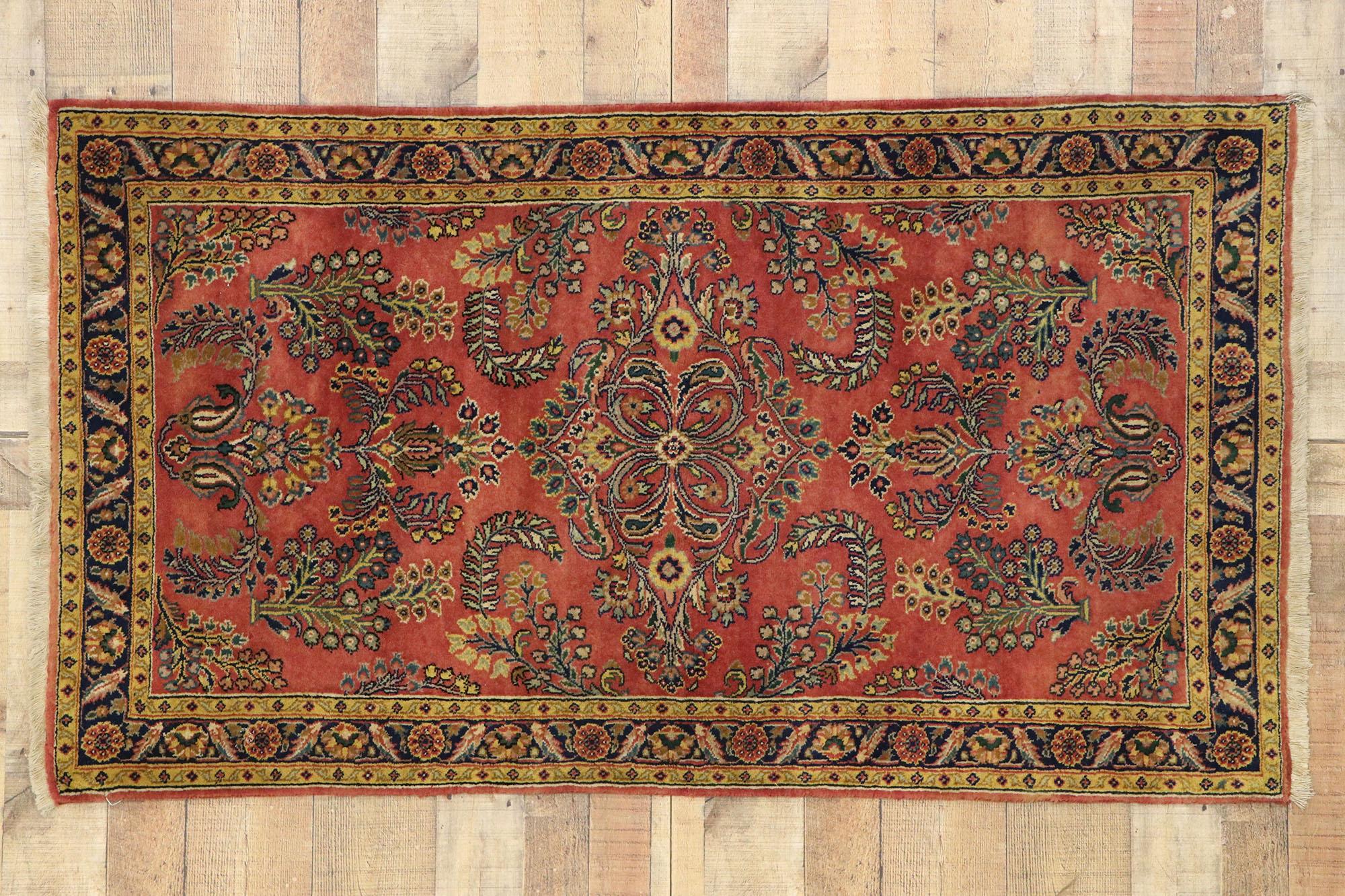 Persischer Sarouk-Teppich im romantischen Jacobean-Stil im Angebot 1