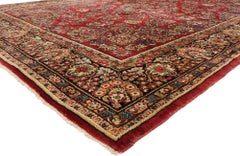Vintage Persian Sarouk Rug with Traditional English Tudor Manor Style