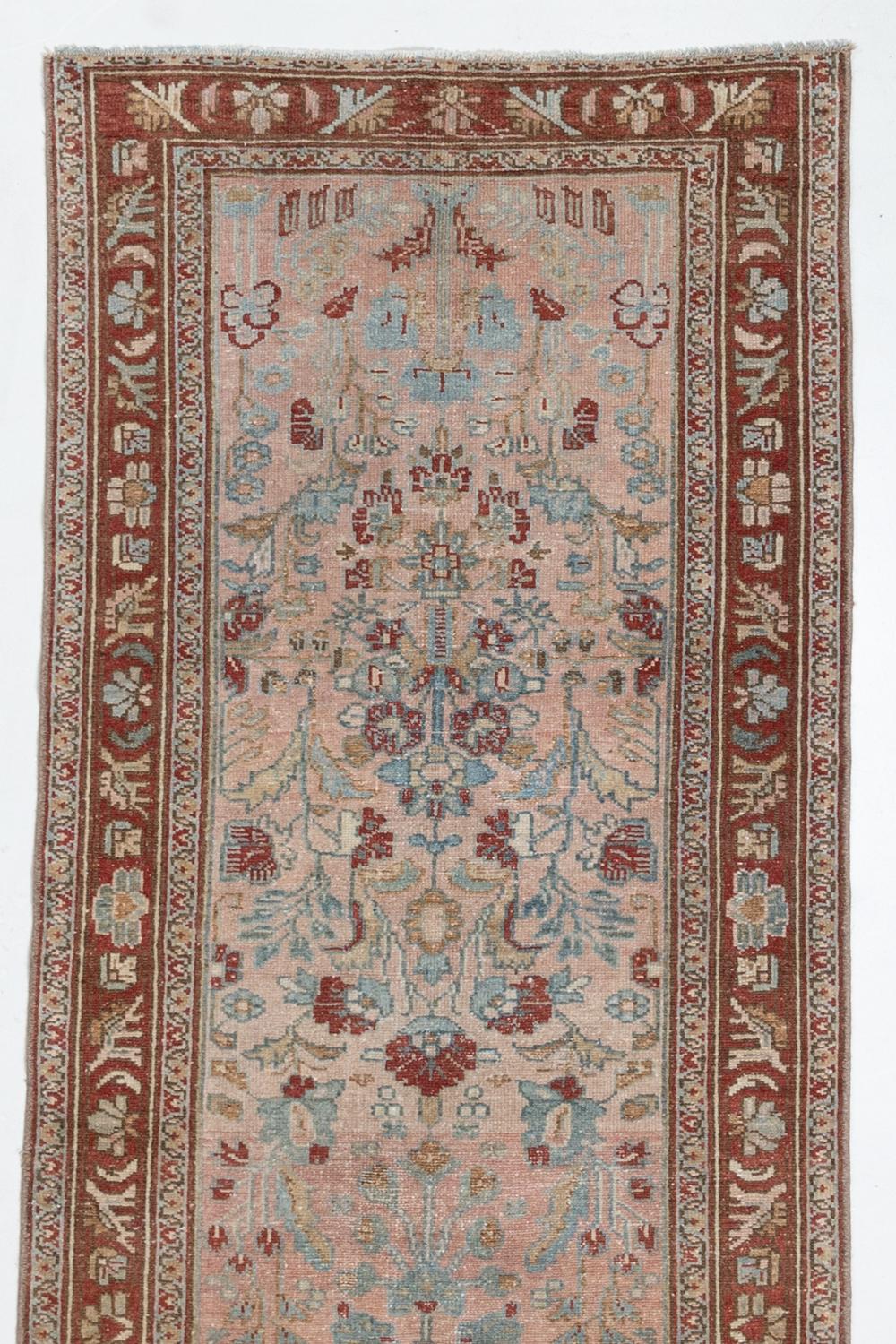 Hand-Woven Vintage Persian Sarouk Runner Rug For Sale