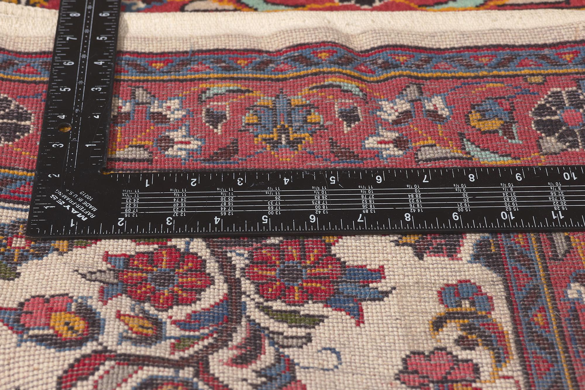 Vintage Persian Sarouk Runner, Stately Decadence Meets Stylish Durability In Good Condition For Sale In Dallas, TX