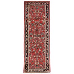 Antique Persian Sarouk Runner with Traditional Style, Hallway Runner