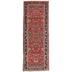 Retro Persian Sarouk Runner with Traditional Style, Hallway Runner