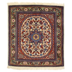 Retro Persian Sarouk Scatter Rug with American Traditional Style