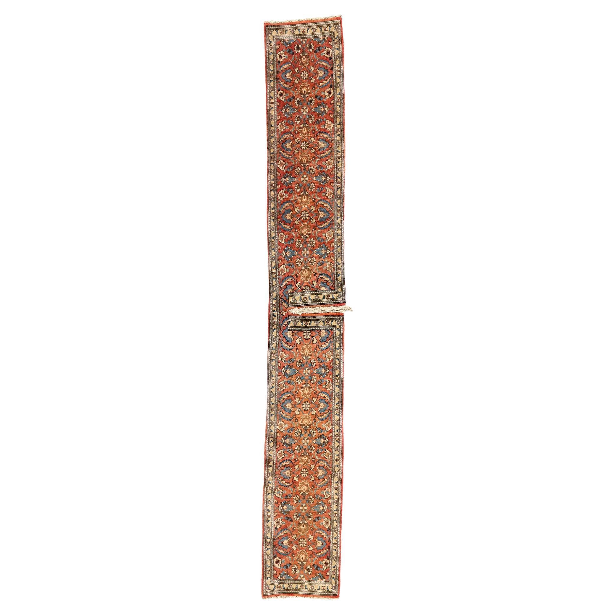 Vintage Persian Semnan Saddlebag, 01'05 x 10'08 For Sale