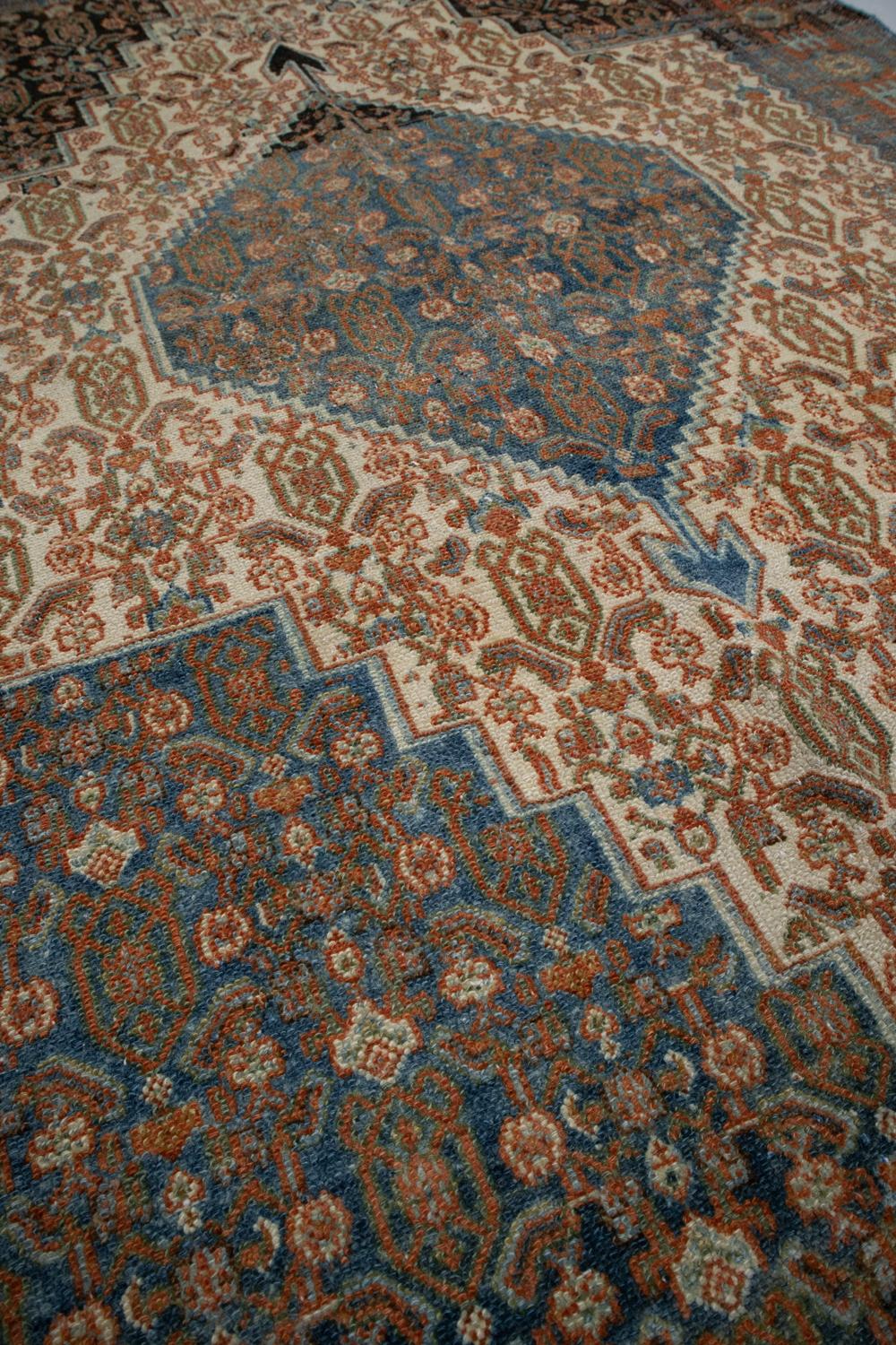 Hand-Woven Vintage Persian Senneh Rug For Sale