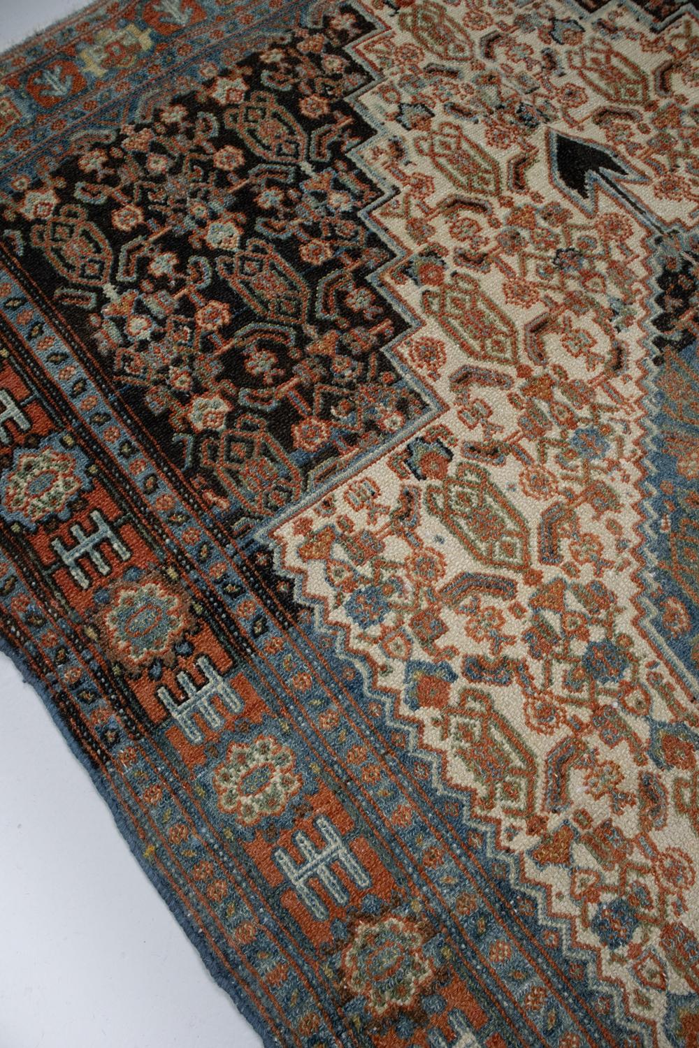 Early 20th Century Vintage Persian Senneh Rug For Sale