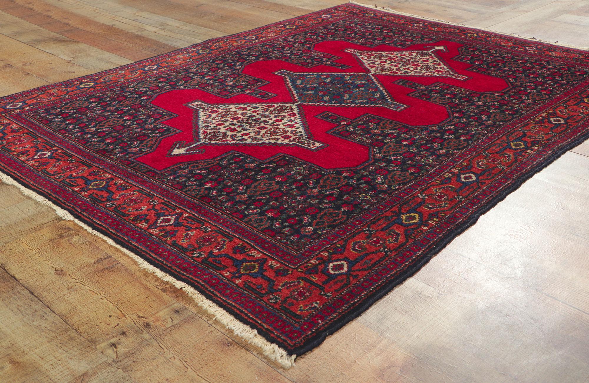20th Century Vintage Persian Senneh Rug For Sale
