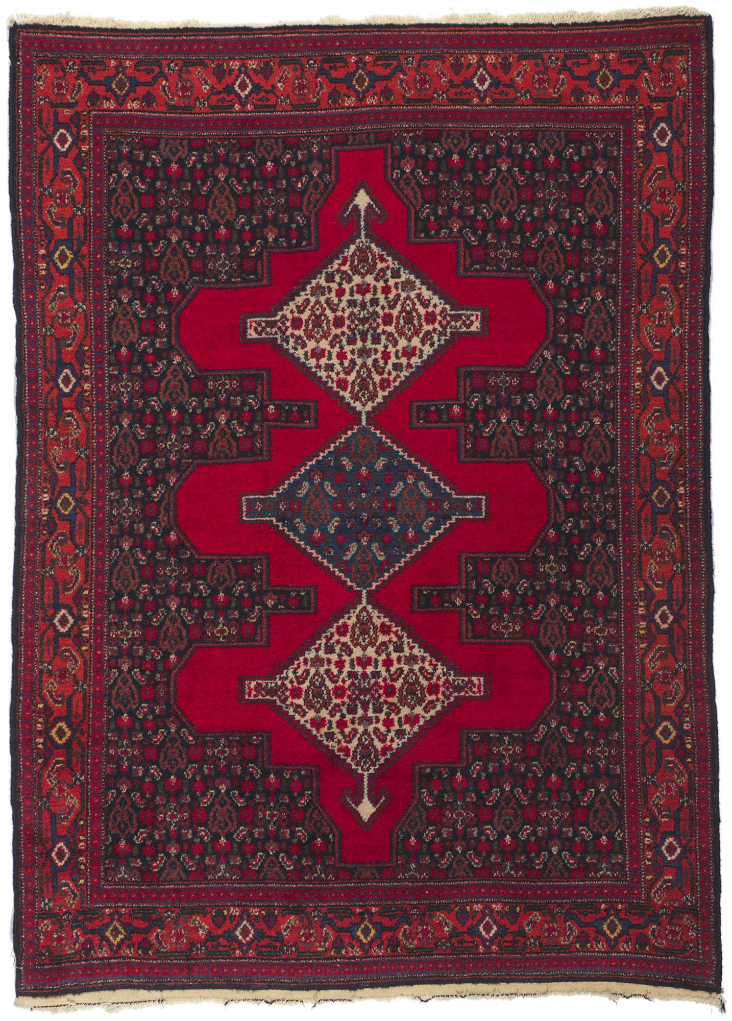 Vintage Persian Senneh Rug For Sale 2