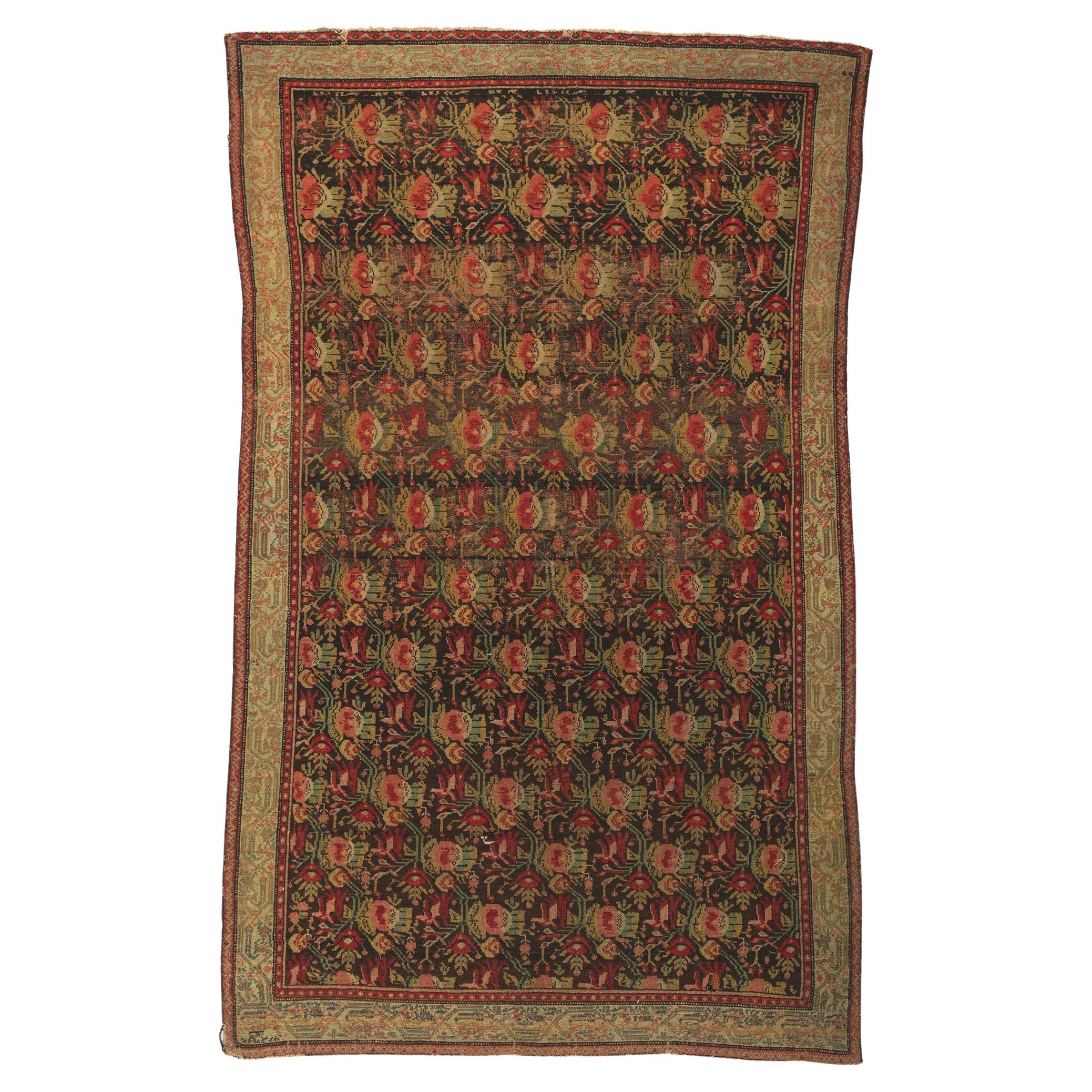 Vintage Persian Senneh Rug with American Colonial Style
