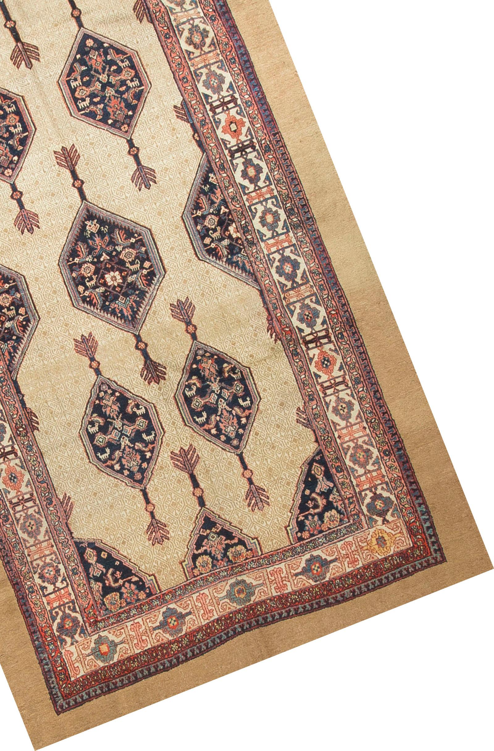 Vintage Persian Serab Camel Hair Rug In Good Condition For Sale In Secaucus, NJ