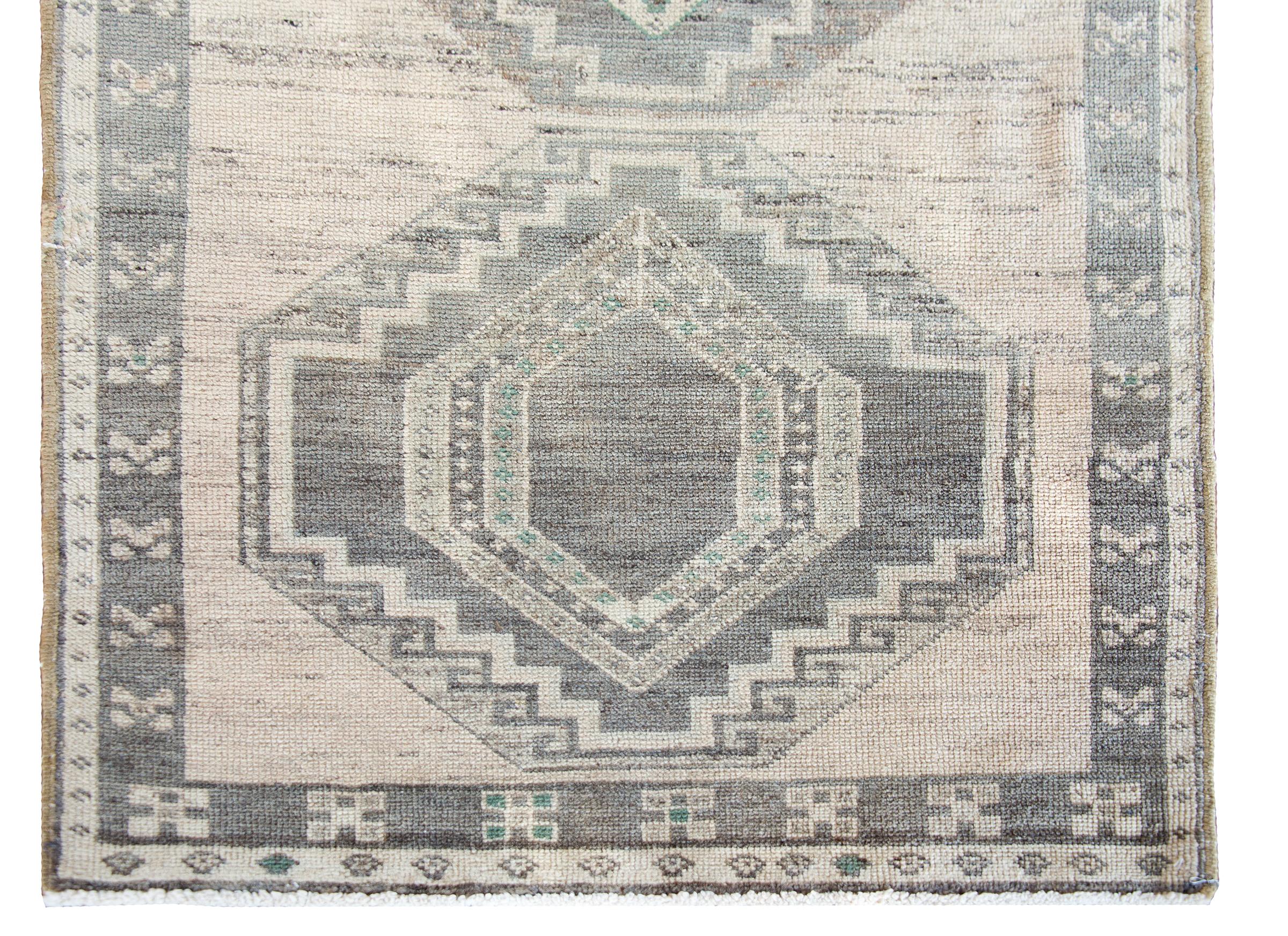 Wool Vintage Persian Serab Rug For Sale